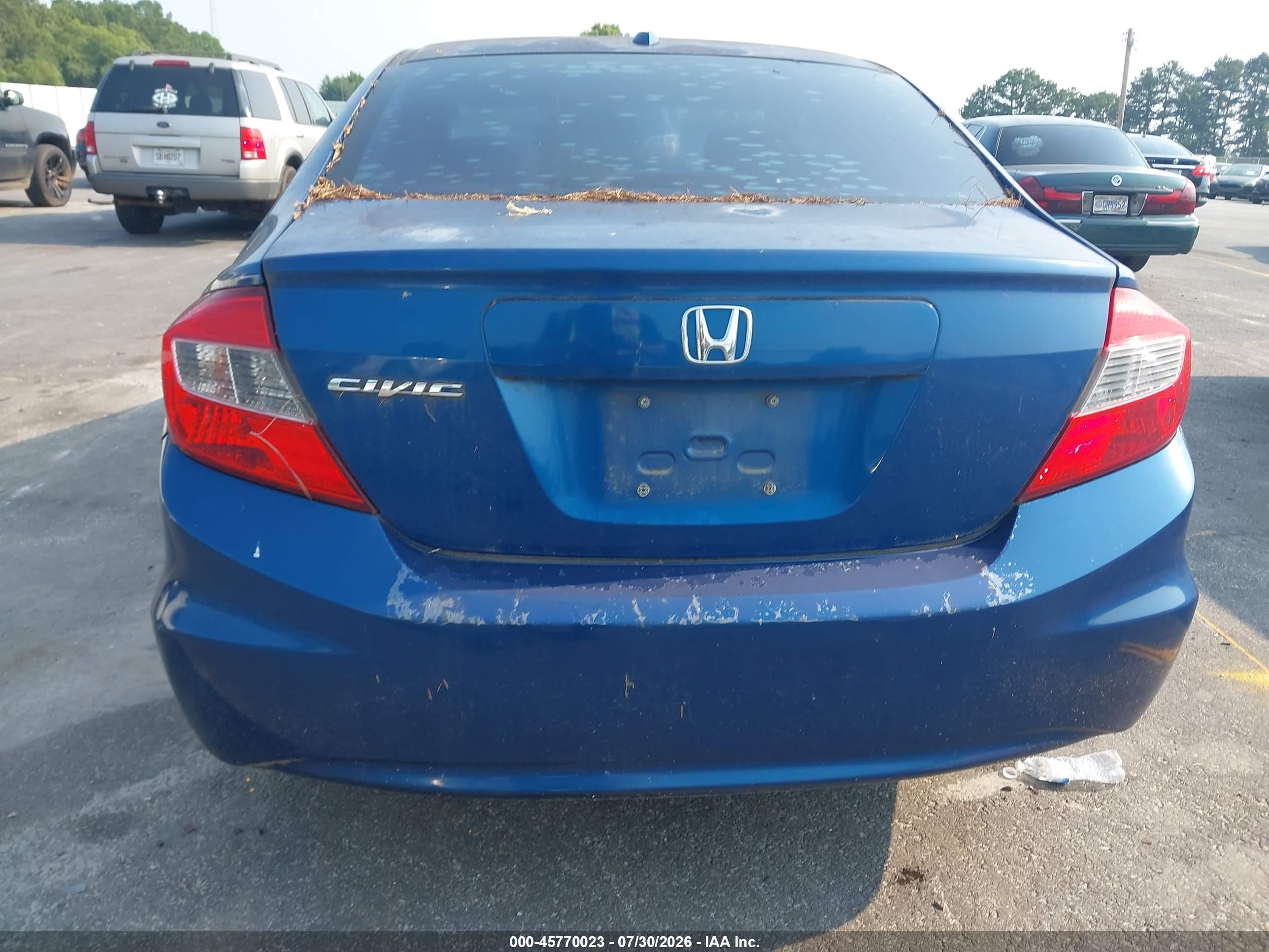 2012 Honda Civic Ex Blue vin: 2HGFB2F8XCH512749