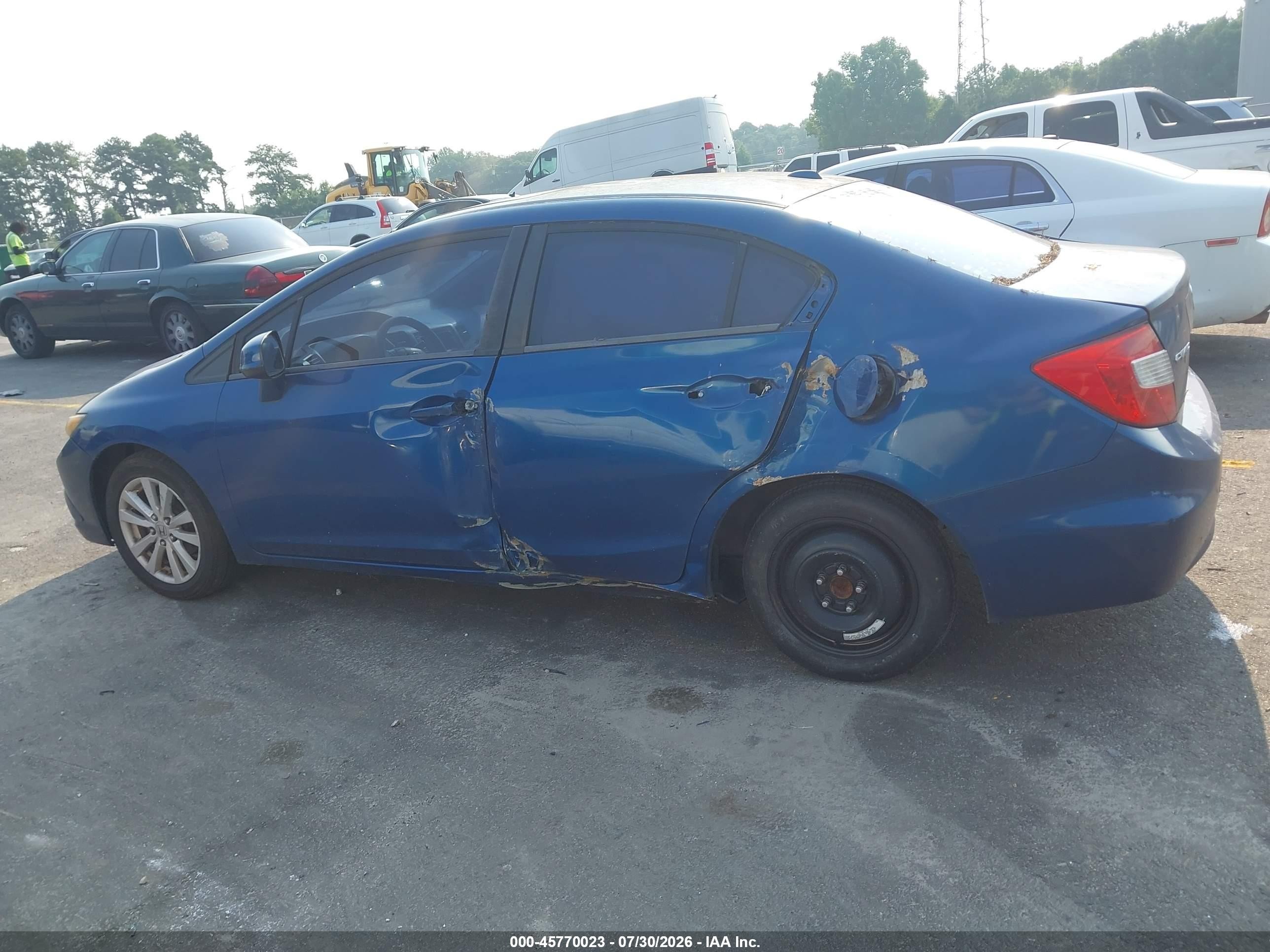 2012 Honda Civic Ex Blue vin: 2HGFB2F8XCH512749