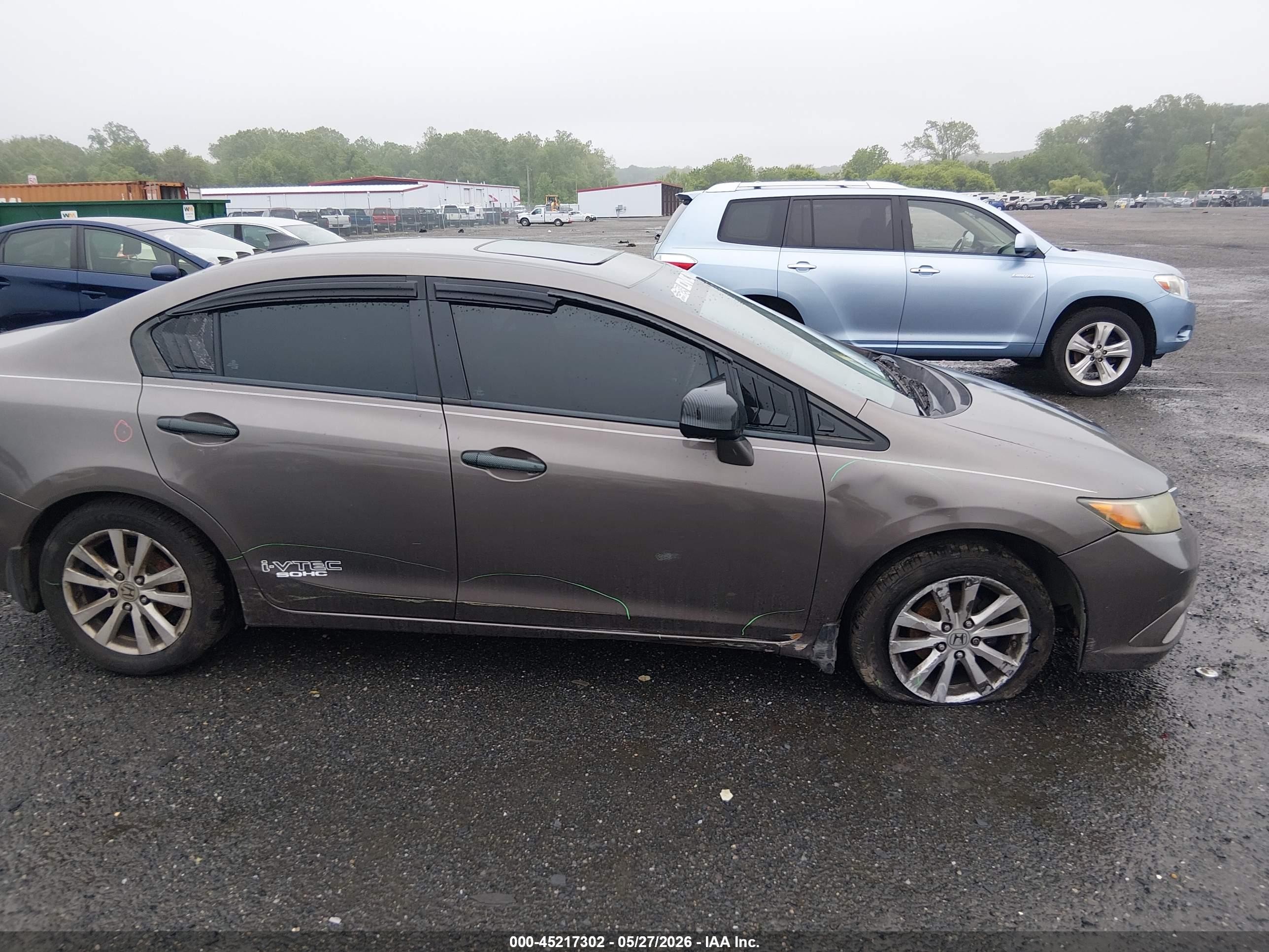 2012 Honda Civic Ex Brown vin: 2HGFB2F8XCH527722