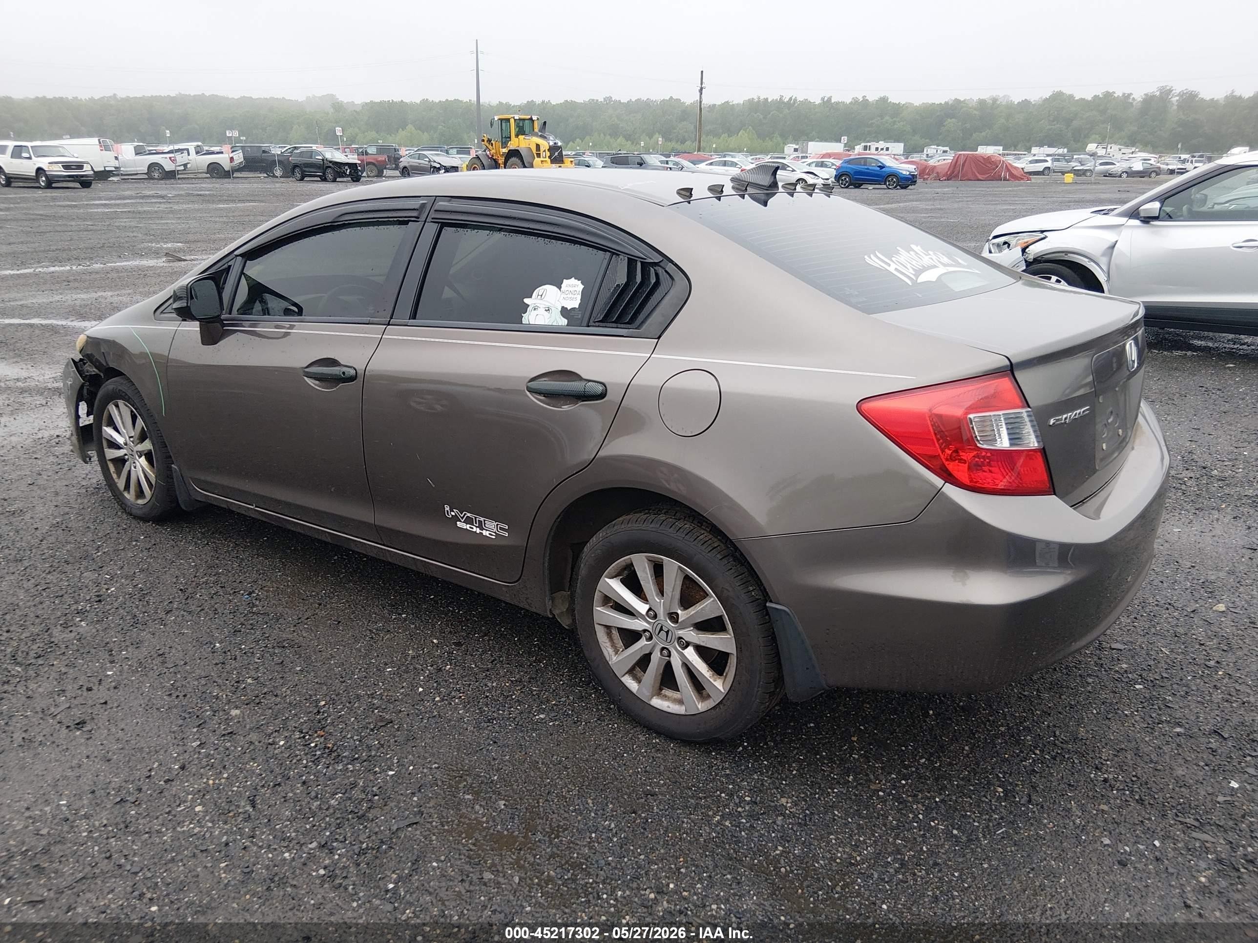 2012 Honda Civic Ex Brown vin: 2HGFB2F8XCH527722