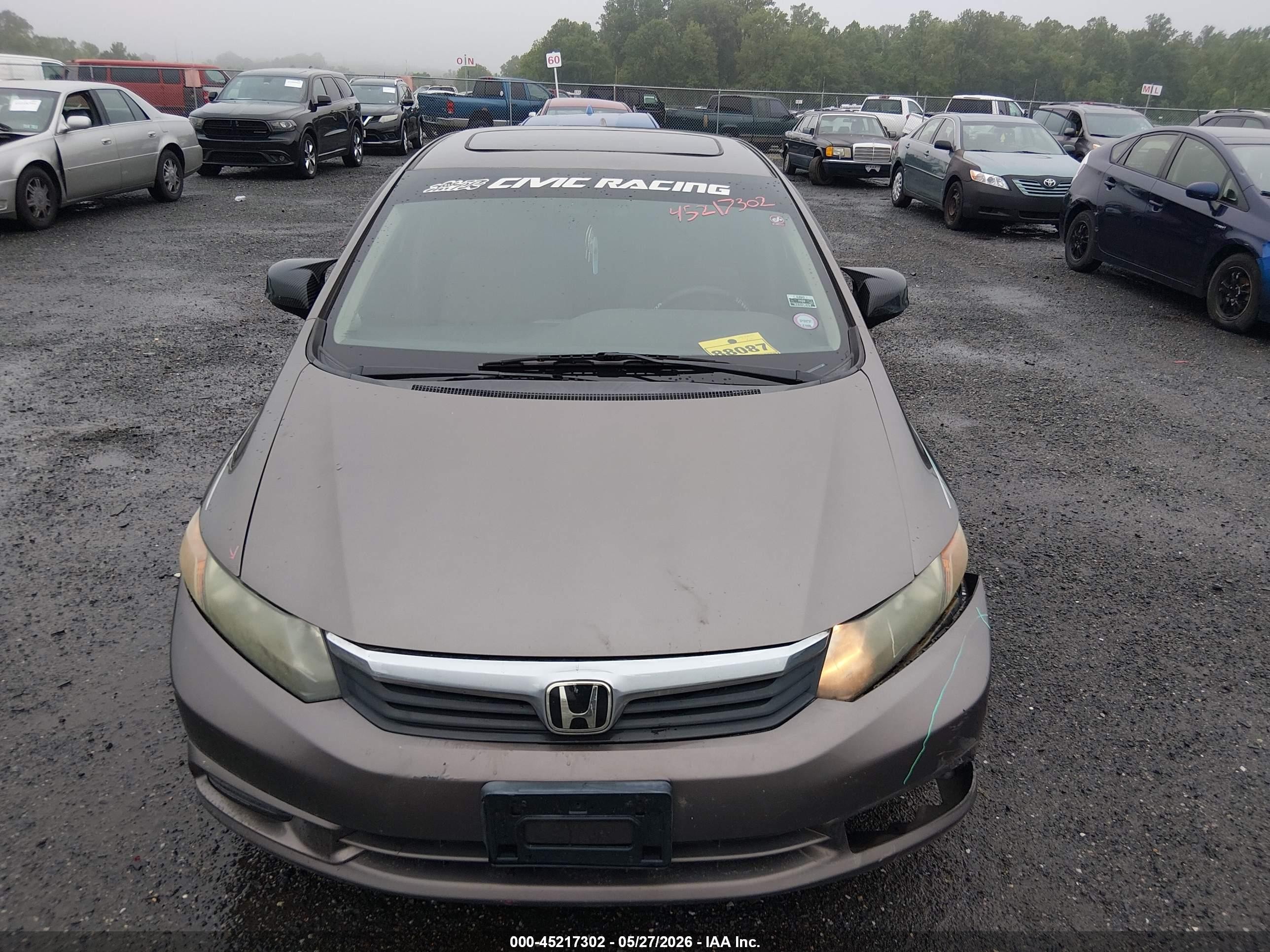 2012 Honda Civic Ex Brown vin: 2HGFB2F8XCH527722