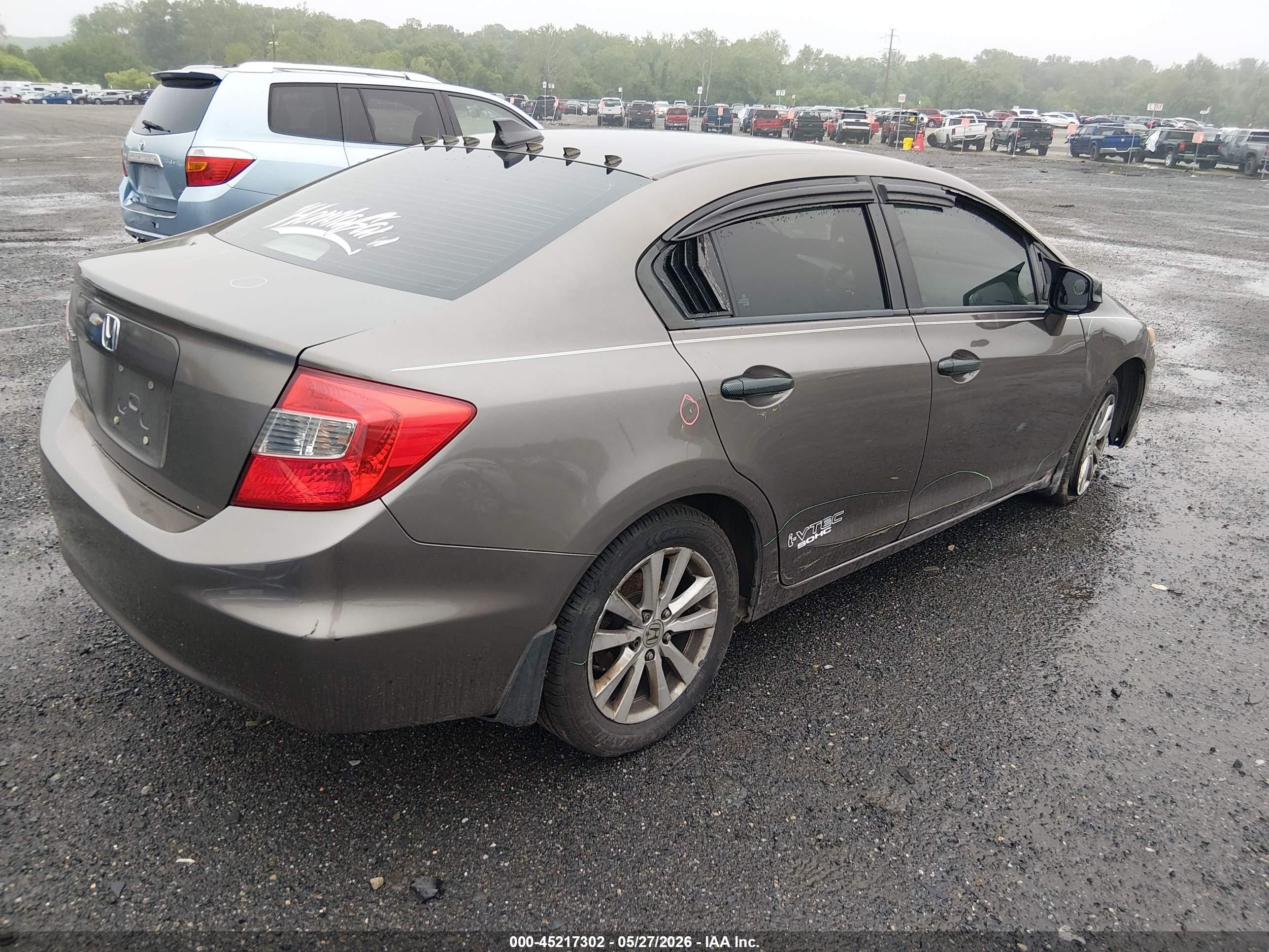 2012 Honda Civic Ex Brown vin: 2HGFB2F8XCH527722