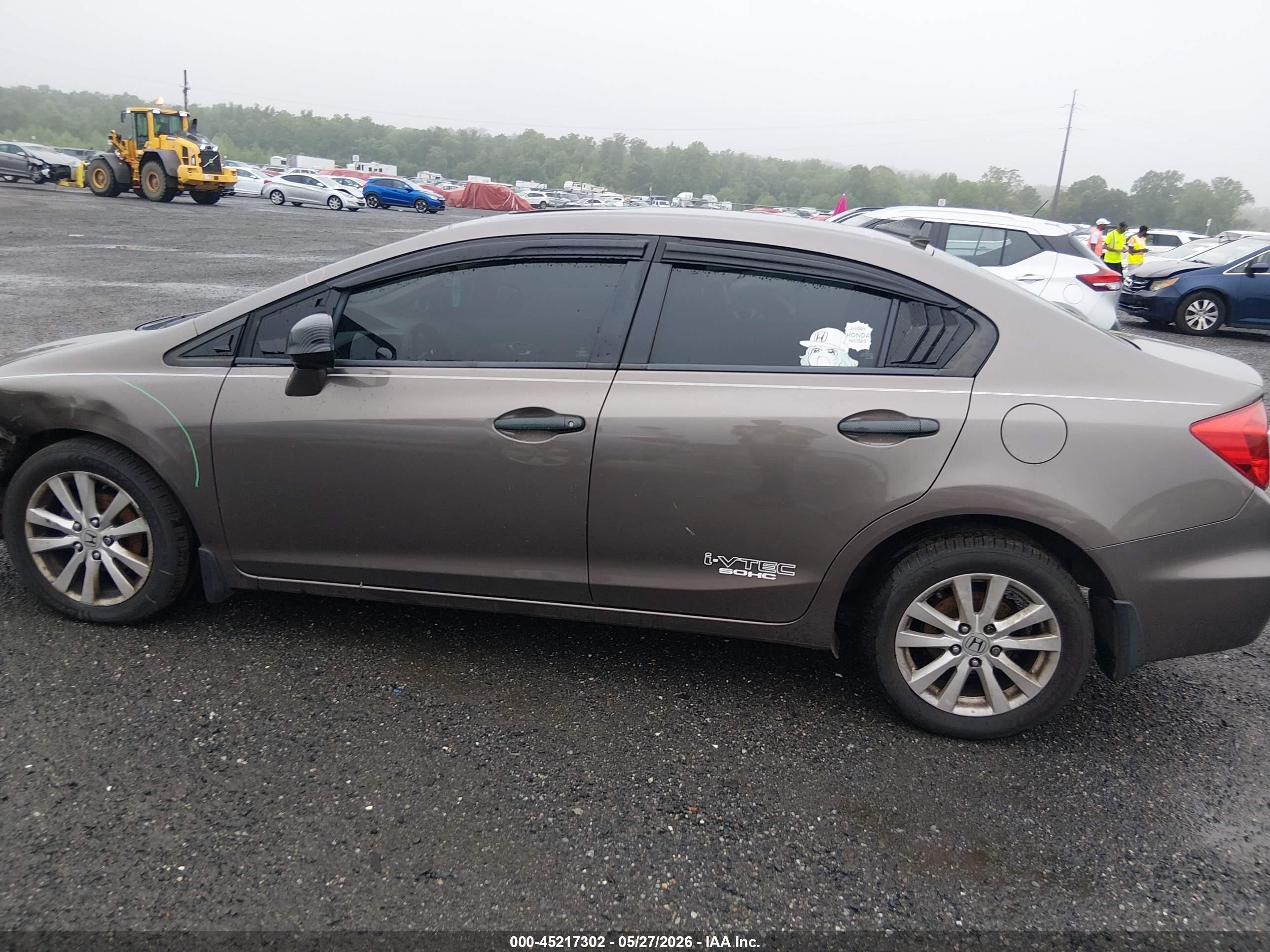 2012 Honda Civic Ex Brown vin: 2HGFB2F8XCH527722