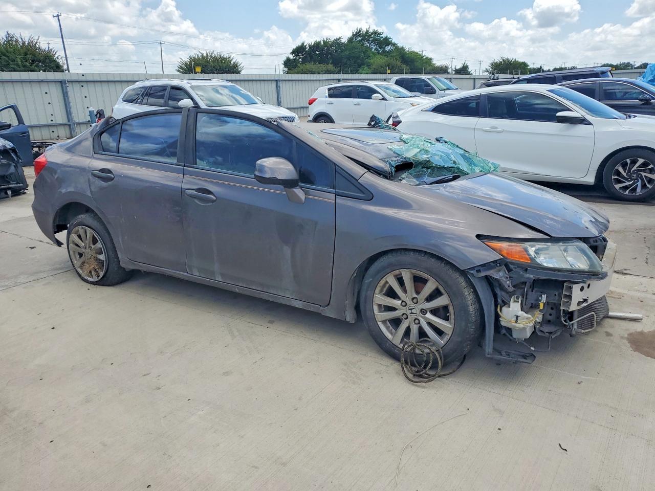 2012 Honda Civic Ex Silver vin: 2HGFB2F8XCH534945