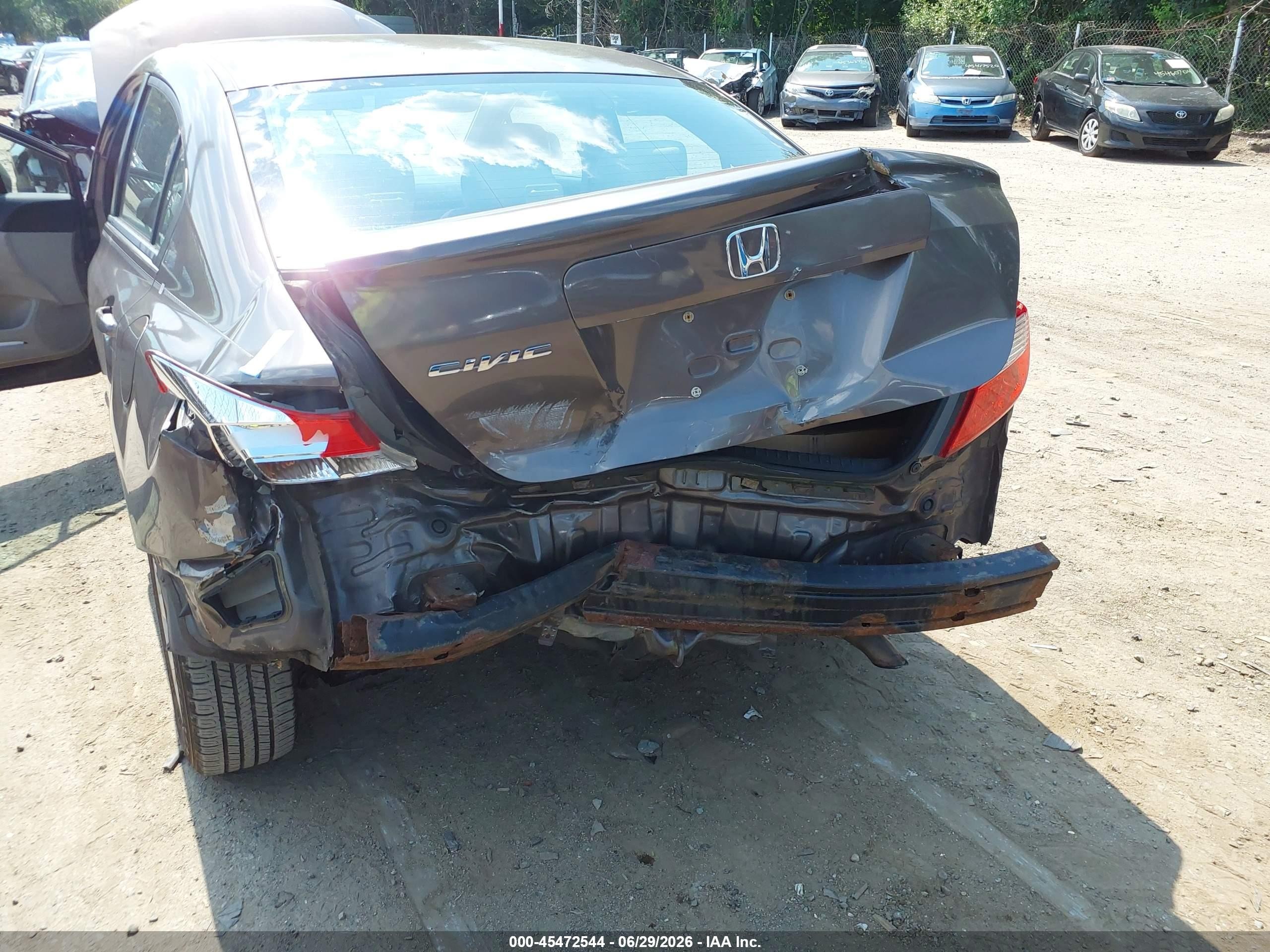 2012 Honda Civic Ex Gray vin: 2HGFB2F8XCH548232