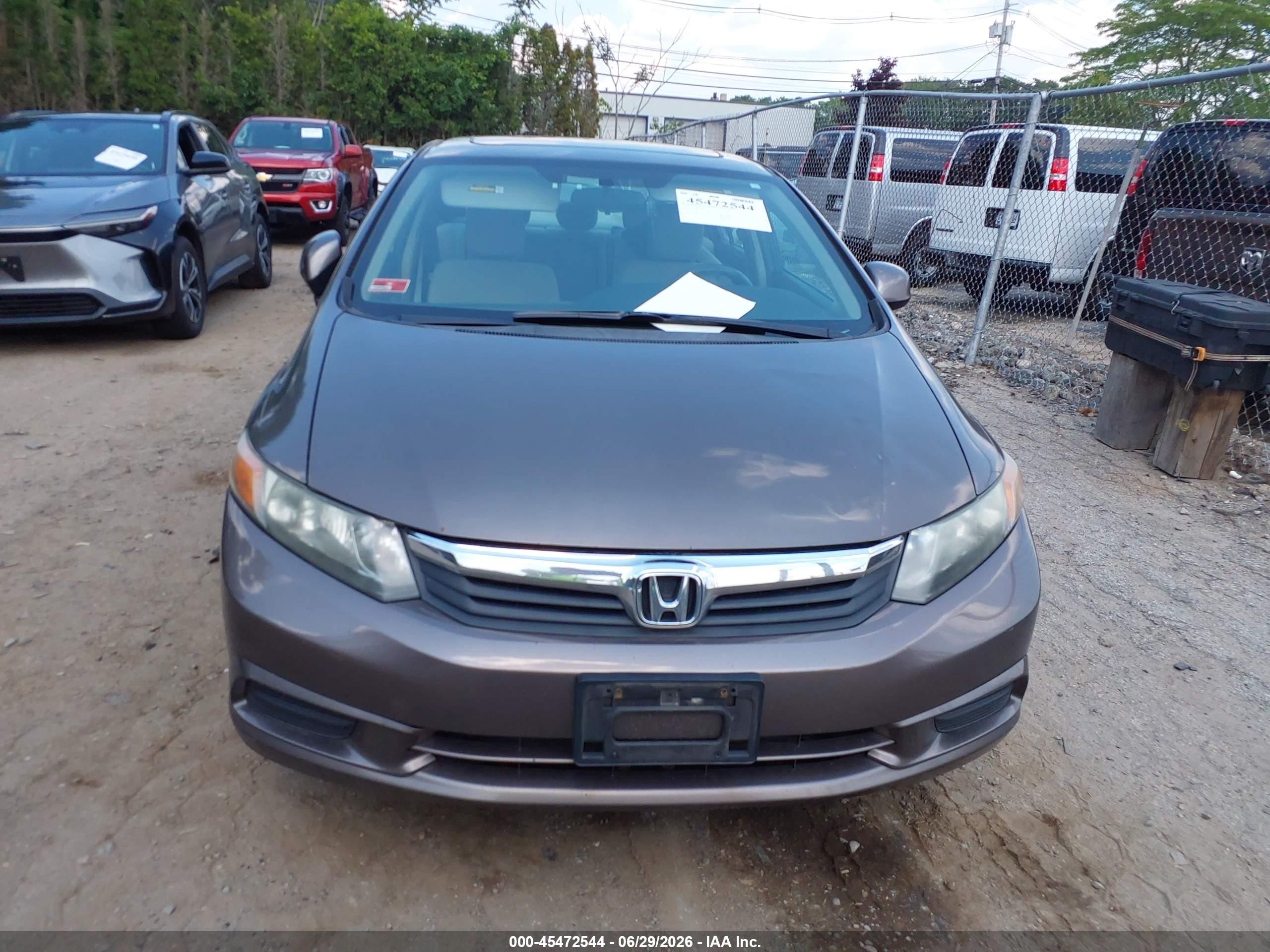 2012 Honda Civic Ex Gray vin: 2HGFB2F8XCH548232