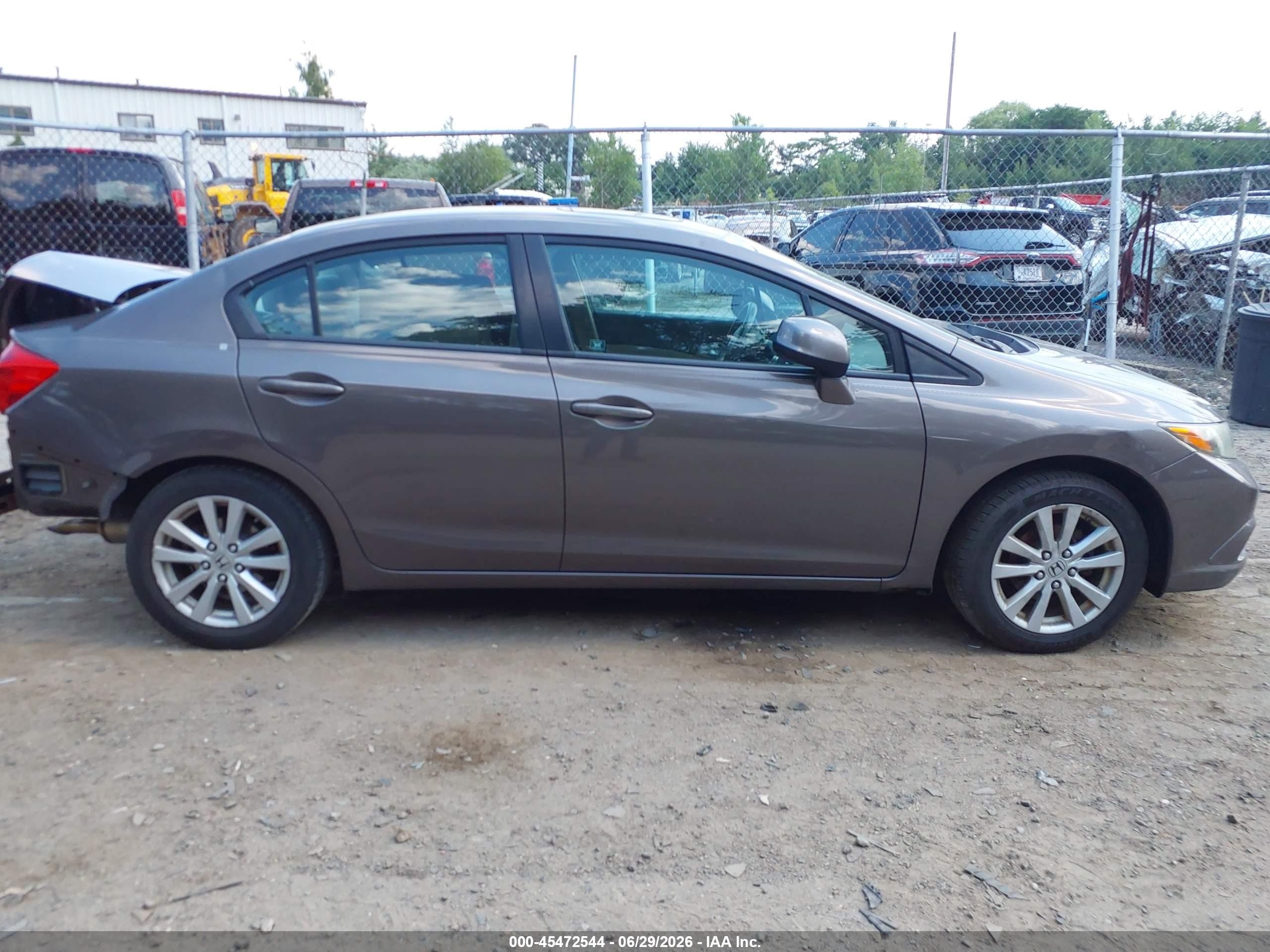 2012 Honda Civic Ex Gray vin: 2HGFB2F8XCH548232