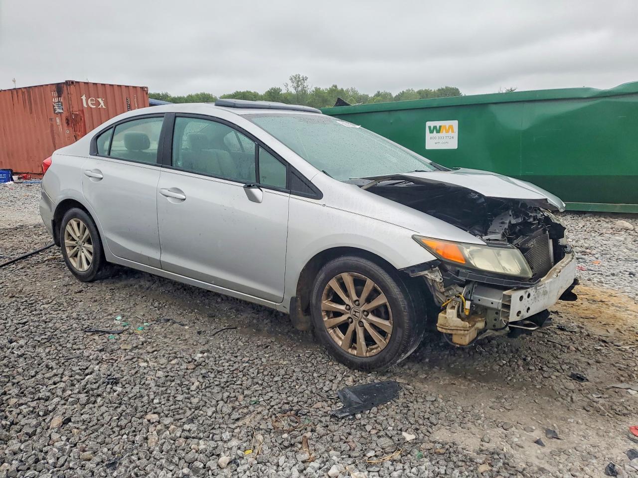 2012 Honda Civic Ex Silver vin: 2HGFB2F8XCH568139