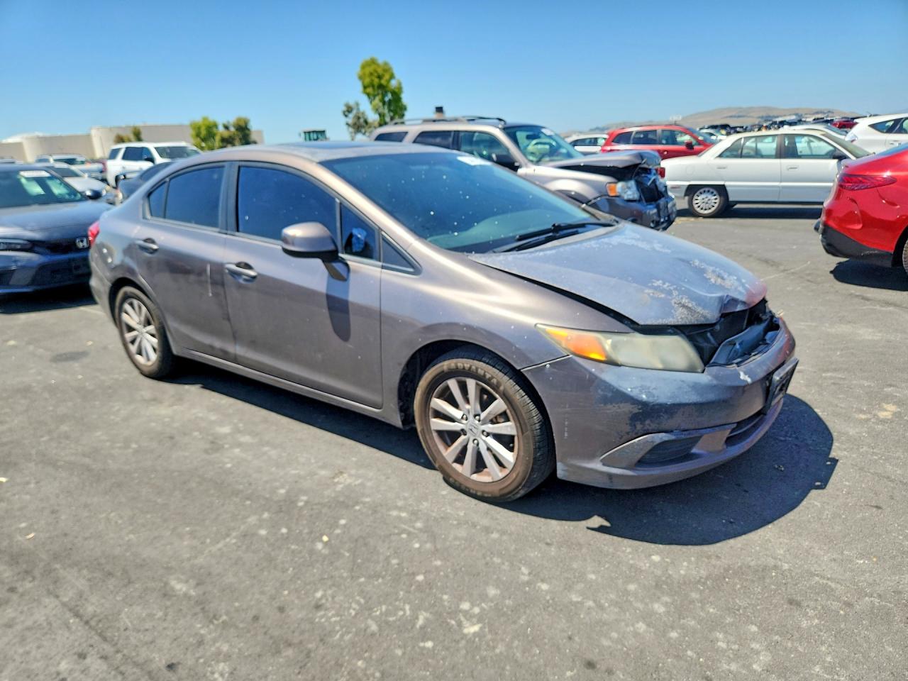 2012 Honda Civic Ex Коричневый vin: 2HGFB2F8XCH588035