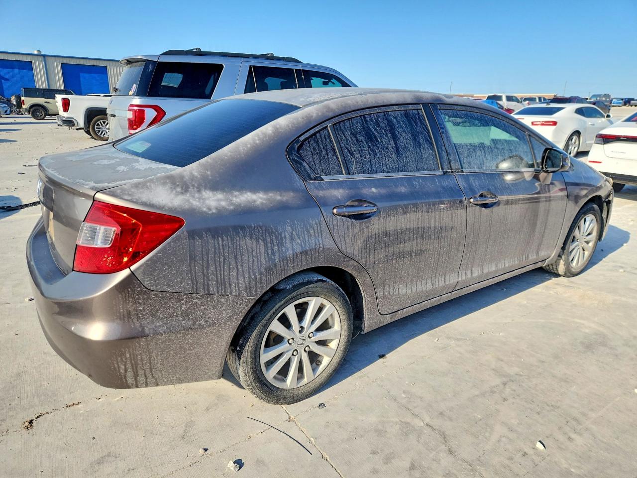 2012 Honda Civic Ex Gray vin: 2HGFB2F8XCH594434