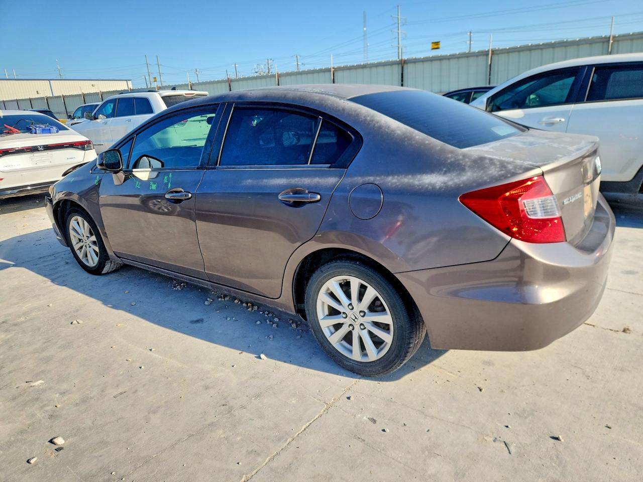 2012 Honda Civic Ex Gray vin: 2HGFB2F8XCH594434