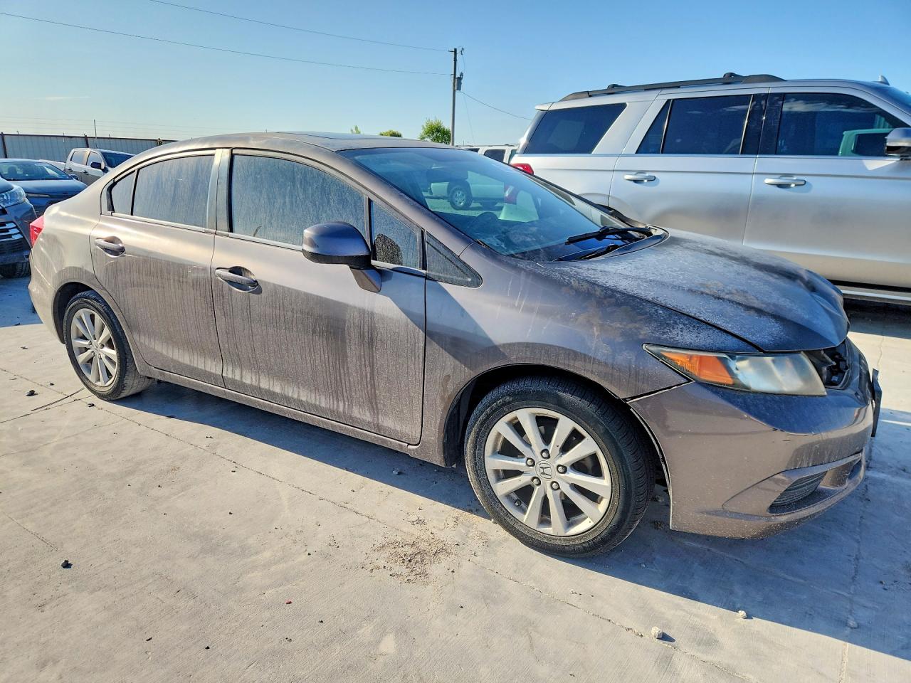 2012 Honda Civic Ex Gray vin: 2HGFB2F8XCH594434