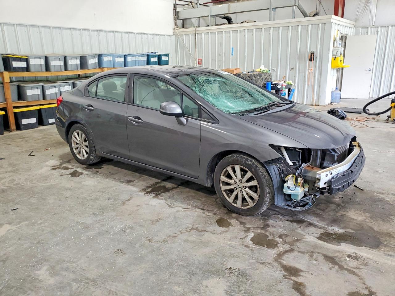 2012 Honda Civic Ex Gray vin: 2HGFB2F8XCH610261