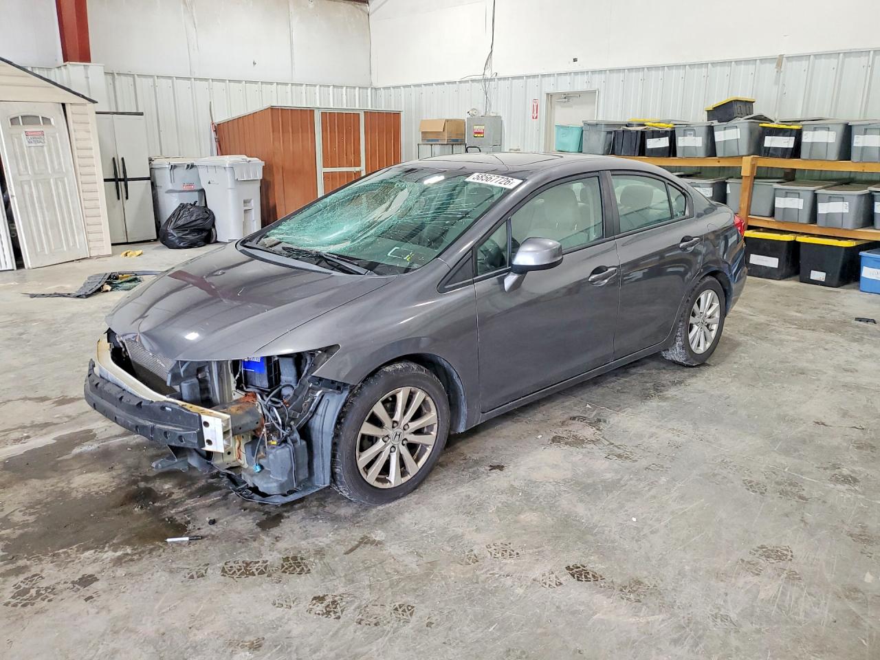 2012 Honda Civic Ex Gray vin: 2HGFB2F8XCH610261