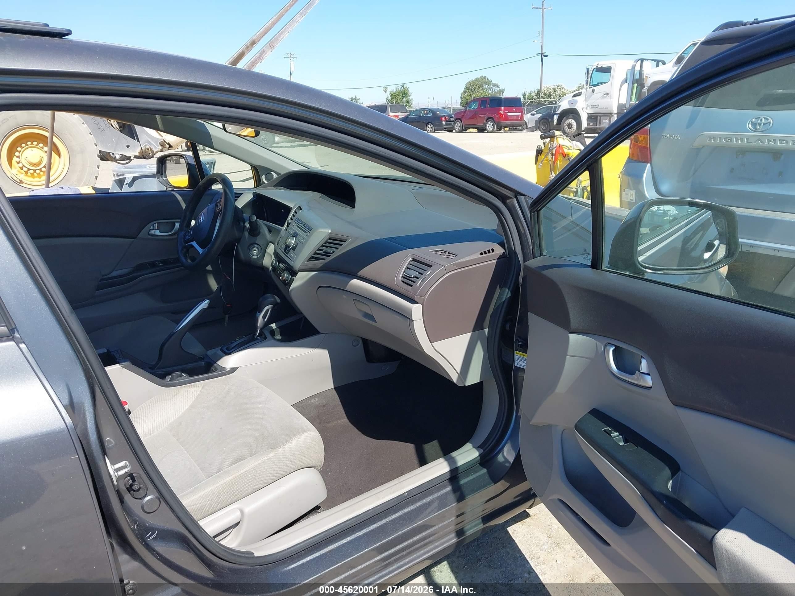 2012 Honda Civic Ex Gray vin: 2HGFB2F8XCH612155