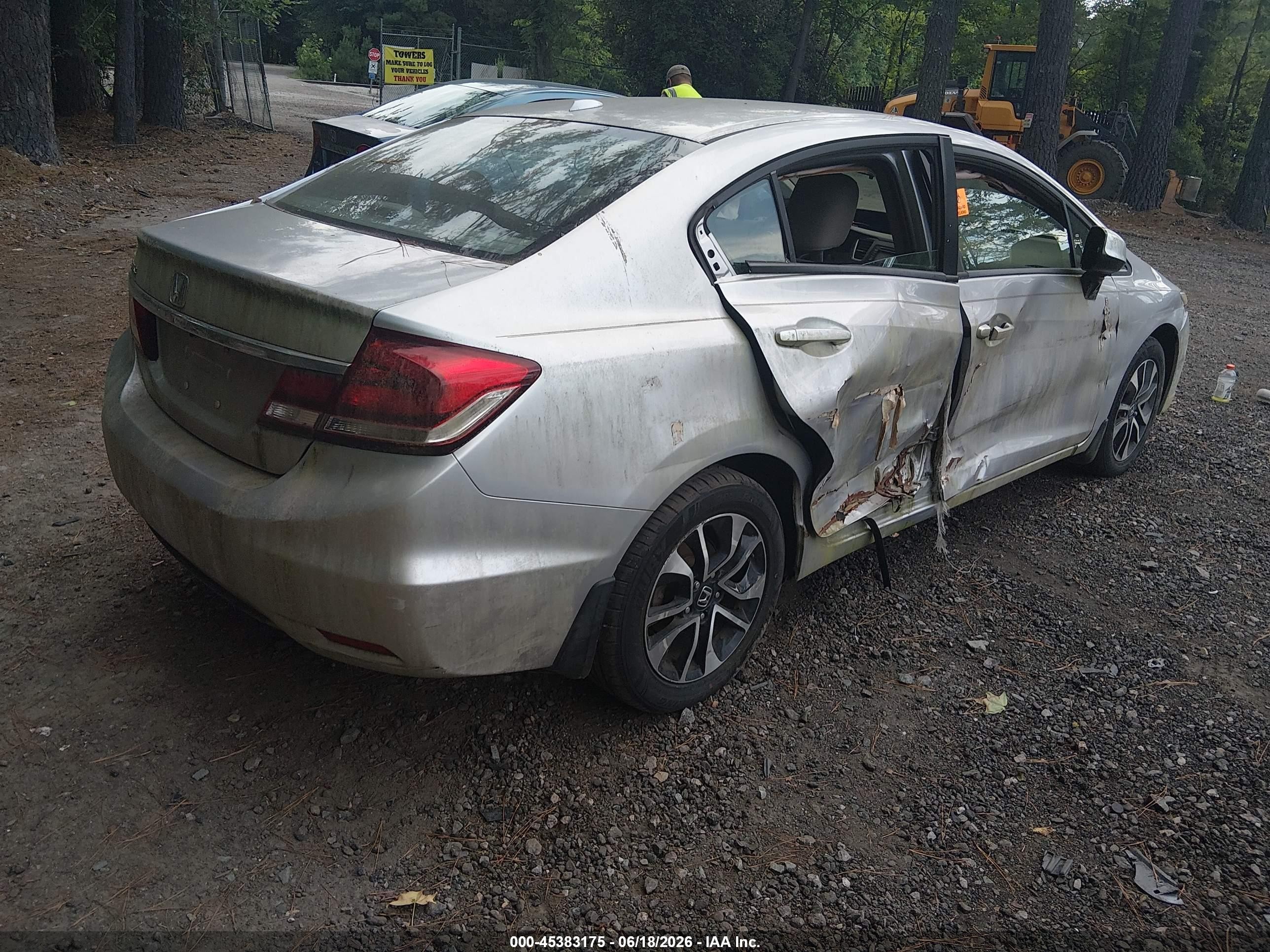 2013 Honda Civic Ex Silver vin: 2HGFB2F8XDH505995
