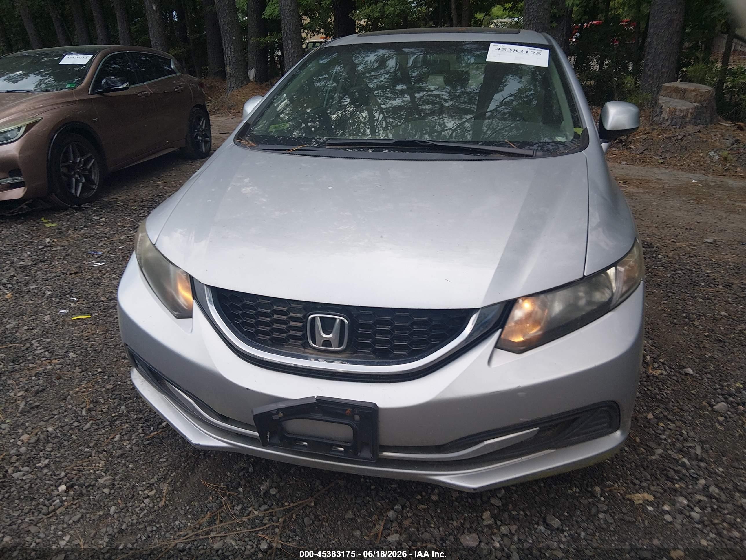 2013 Honda Civic Ex Silver vin: 2HGFB2F8XDH505995