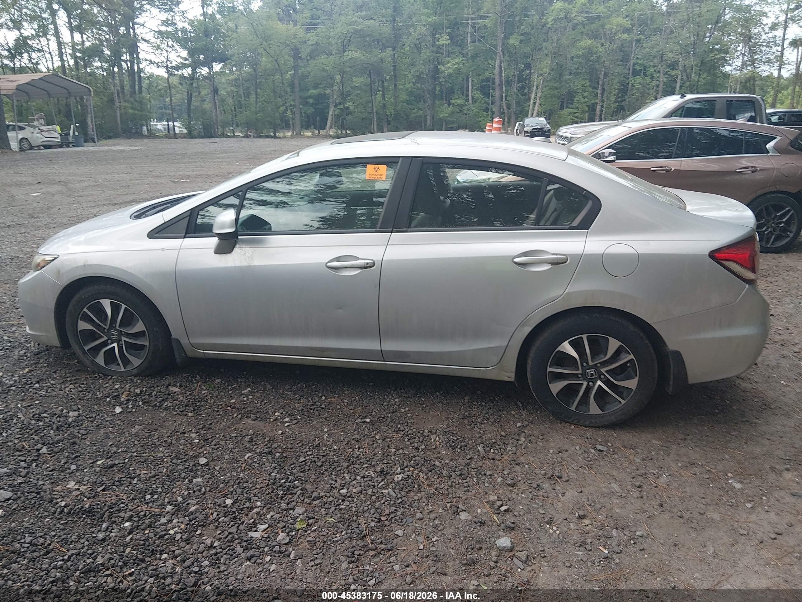 2013 Honda Civic Ex Silver vin: 2HGFB2F8XDH505995