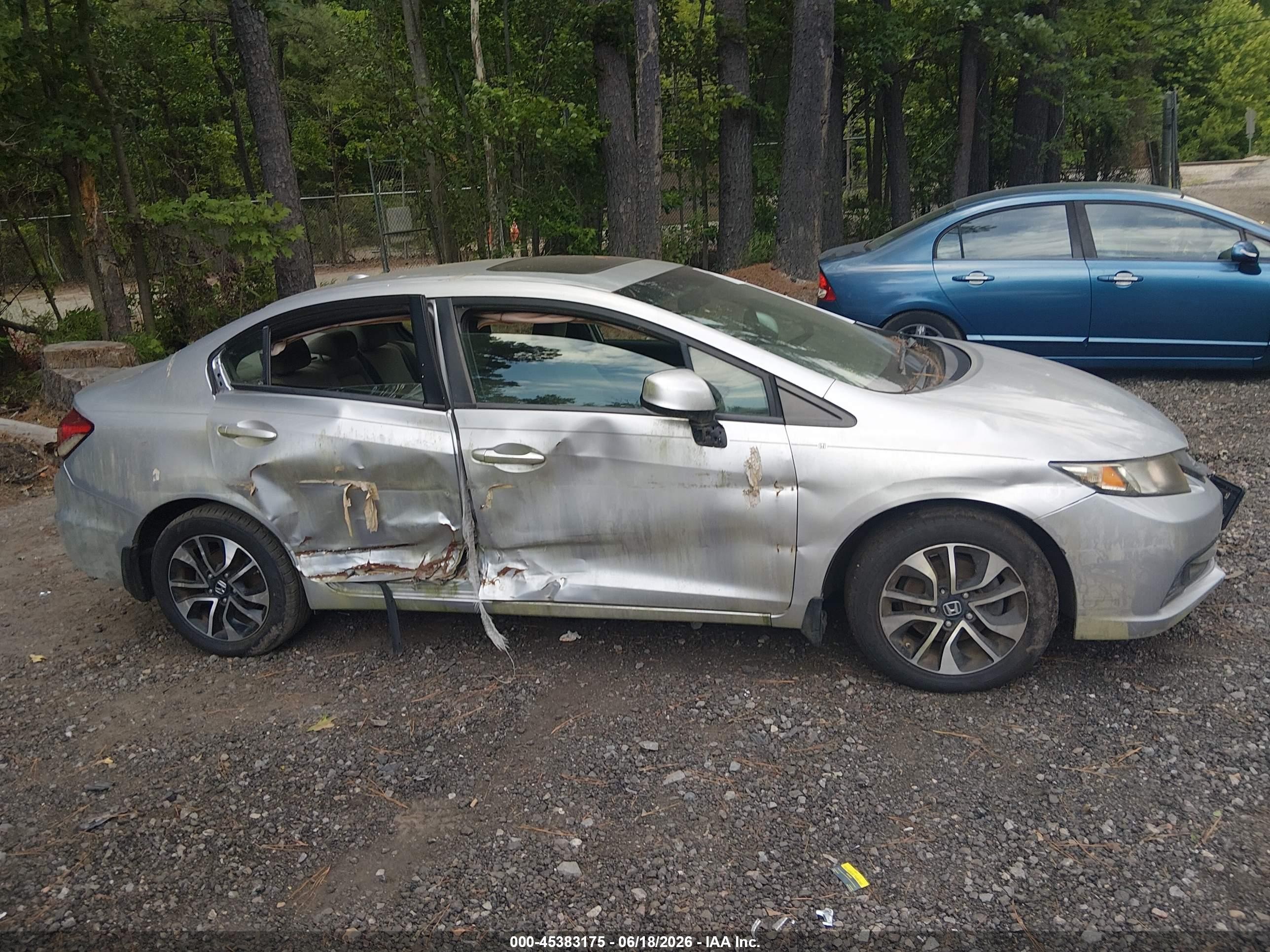 2013 Honda Civic Ex Silver vin: 2HGFB2F8XDH505995