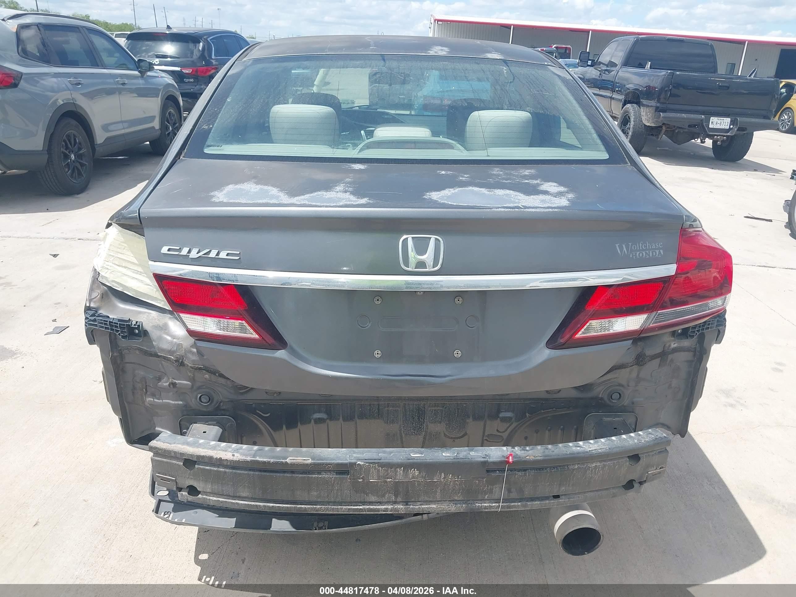 2013 Honda Civic Ex Gray vin: 2HGFB2F8XDH516933