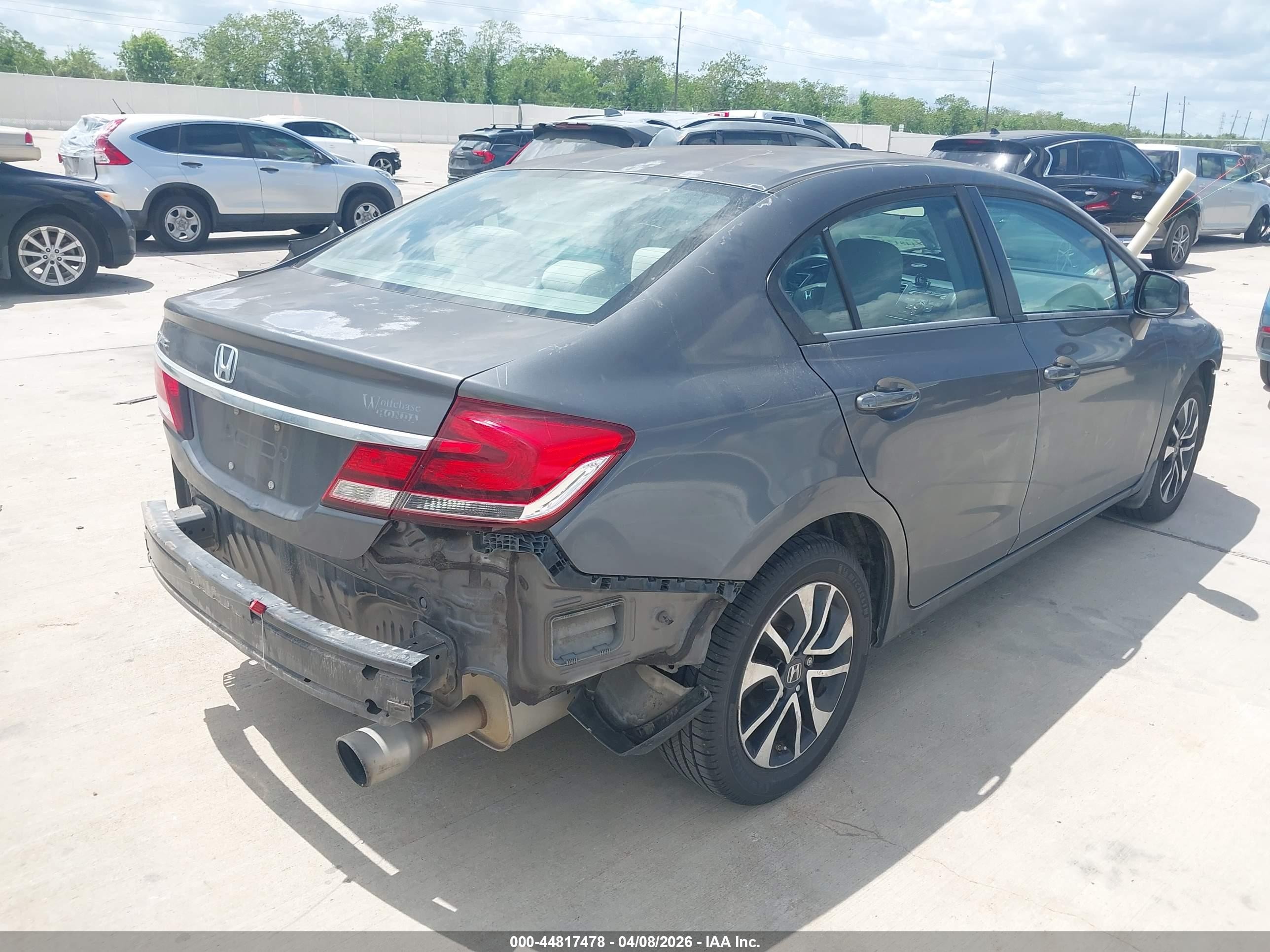 2013 Honda Civic Ex Gray vin: 2HGFB2F8XDH516933