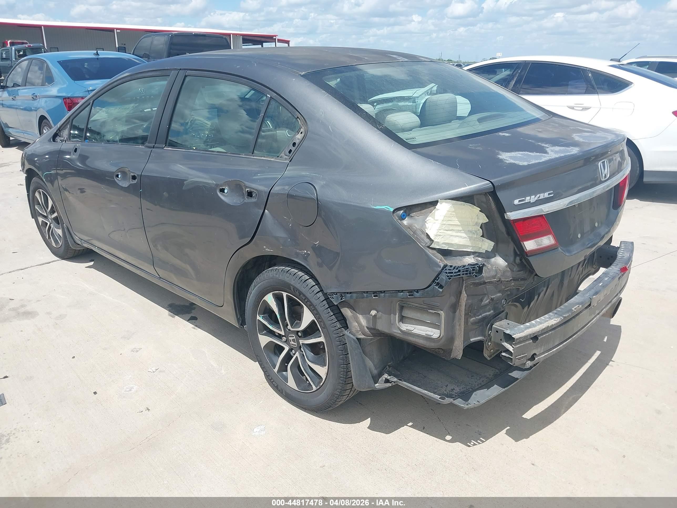 2013 Honda Civic Ex Gray vin: 2HGFB2F8XDH516933
