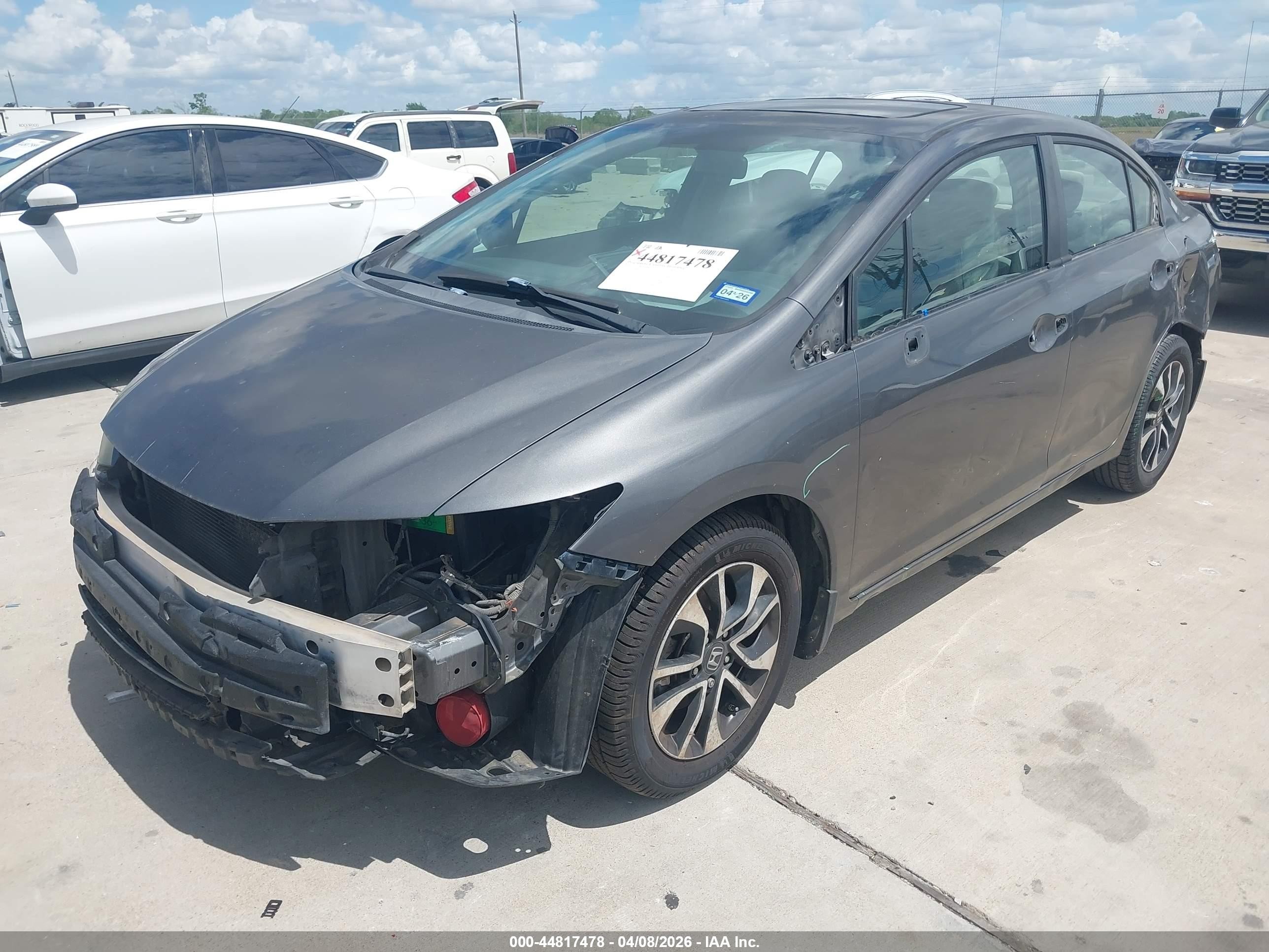 2013 Honda Civic Ex Gray vin: 2HGFB2F8XDH516933