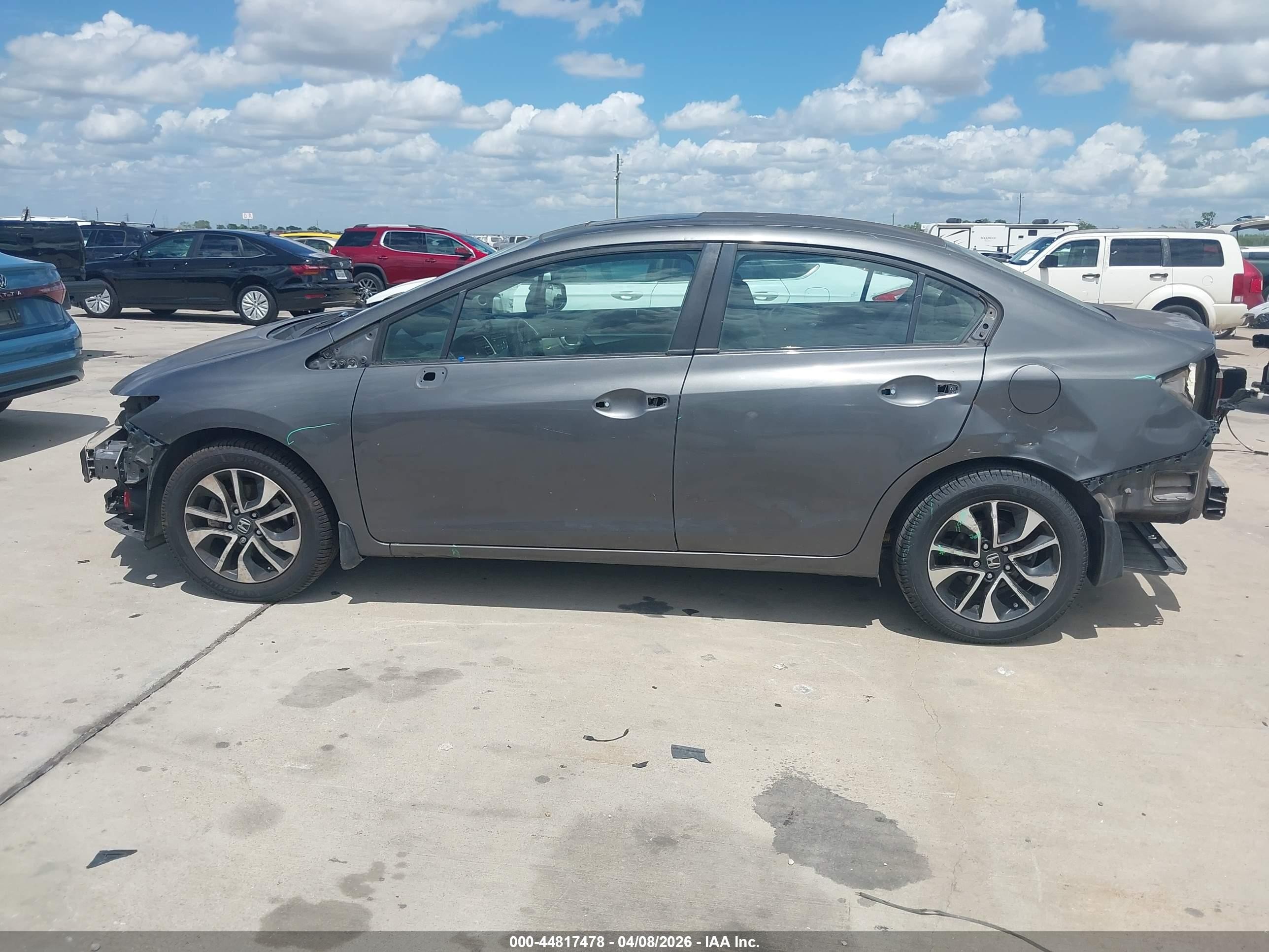 2013 Honda Civic Ex Gray vin: 2HGFB2F8XDH516933