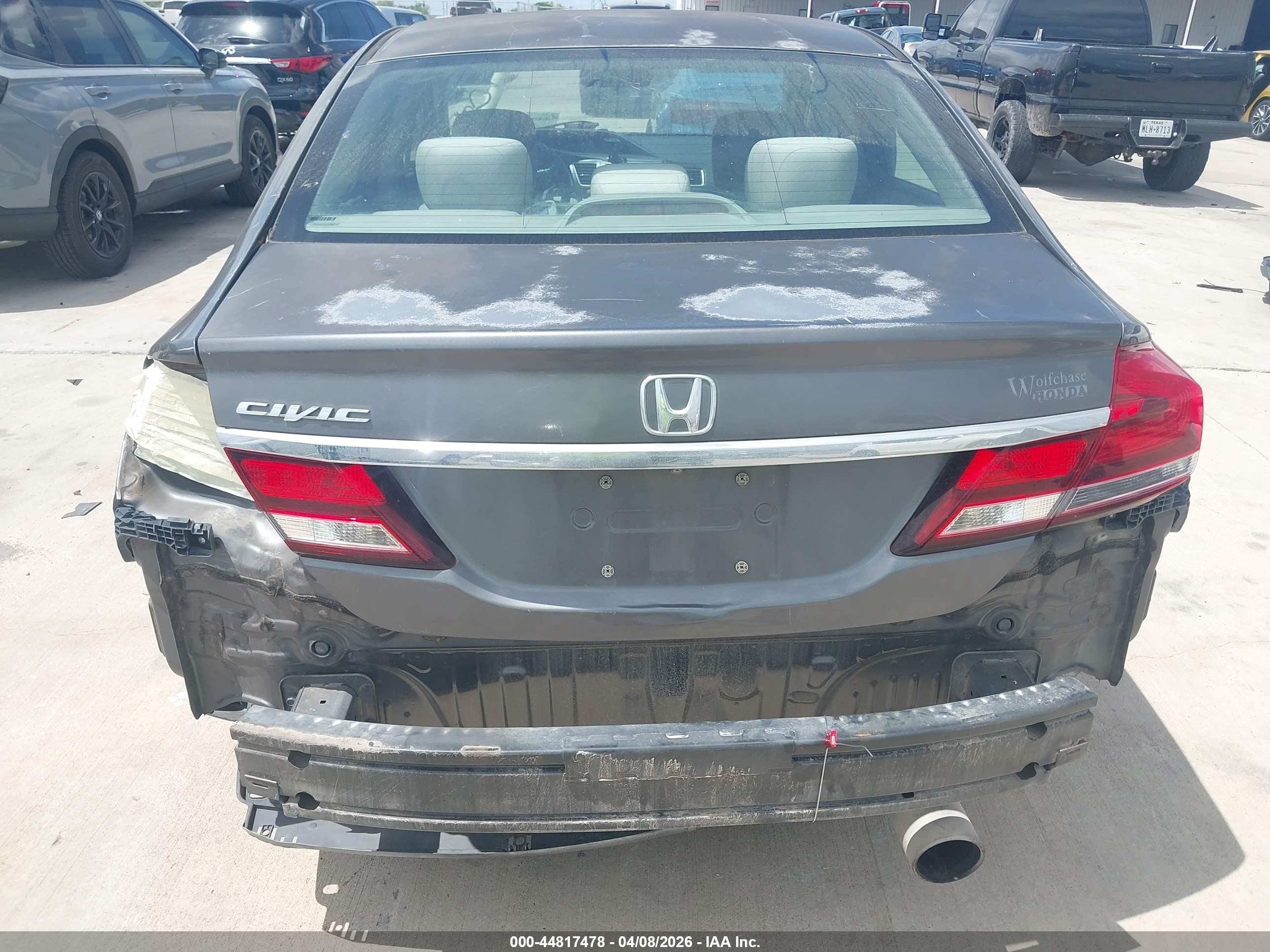 2013 Honda Civic Ex Gray vin: 2HGFB2F8XDH516933