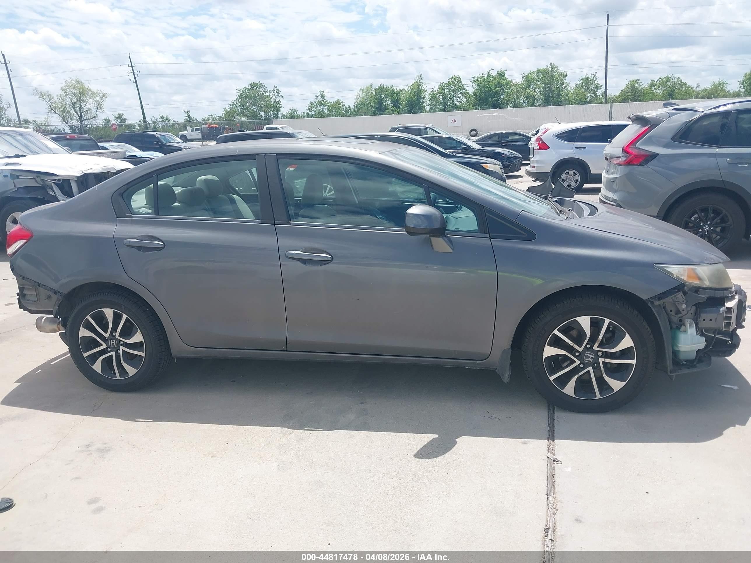 2013 Honda Civic Ex Gray vin: 2HGFB2F8XDH516933
