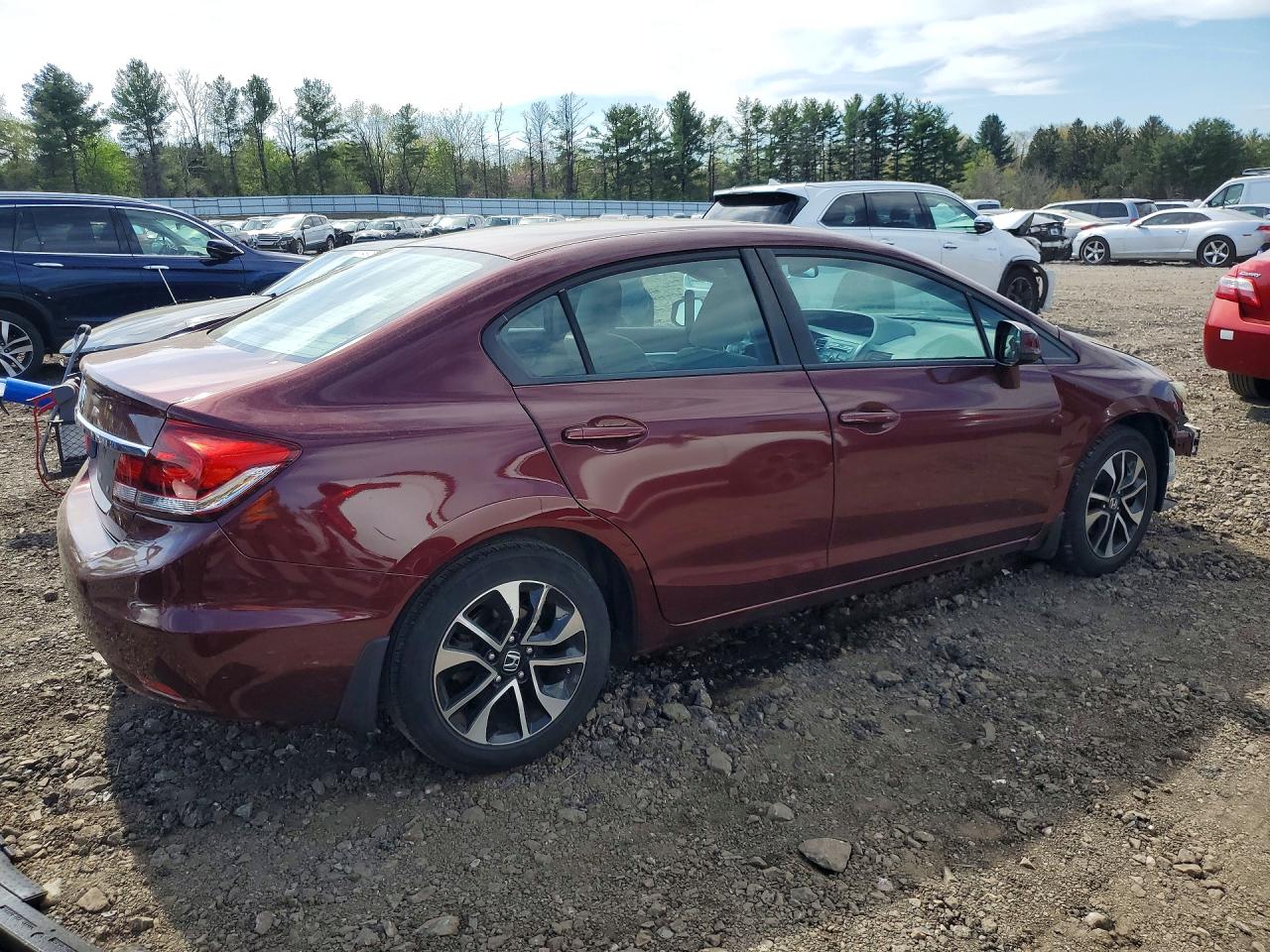 2013 Honda Civic Ex Maroon vin: 2HGFB2F8XDH526264