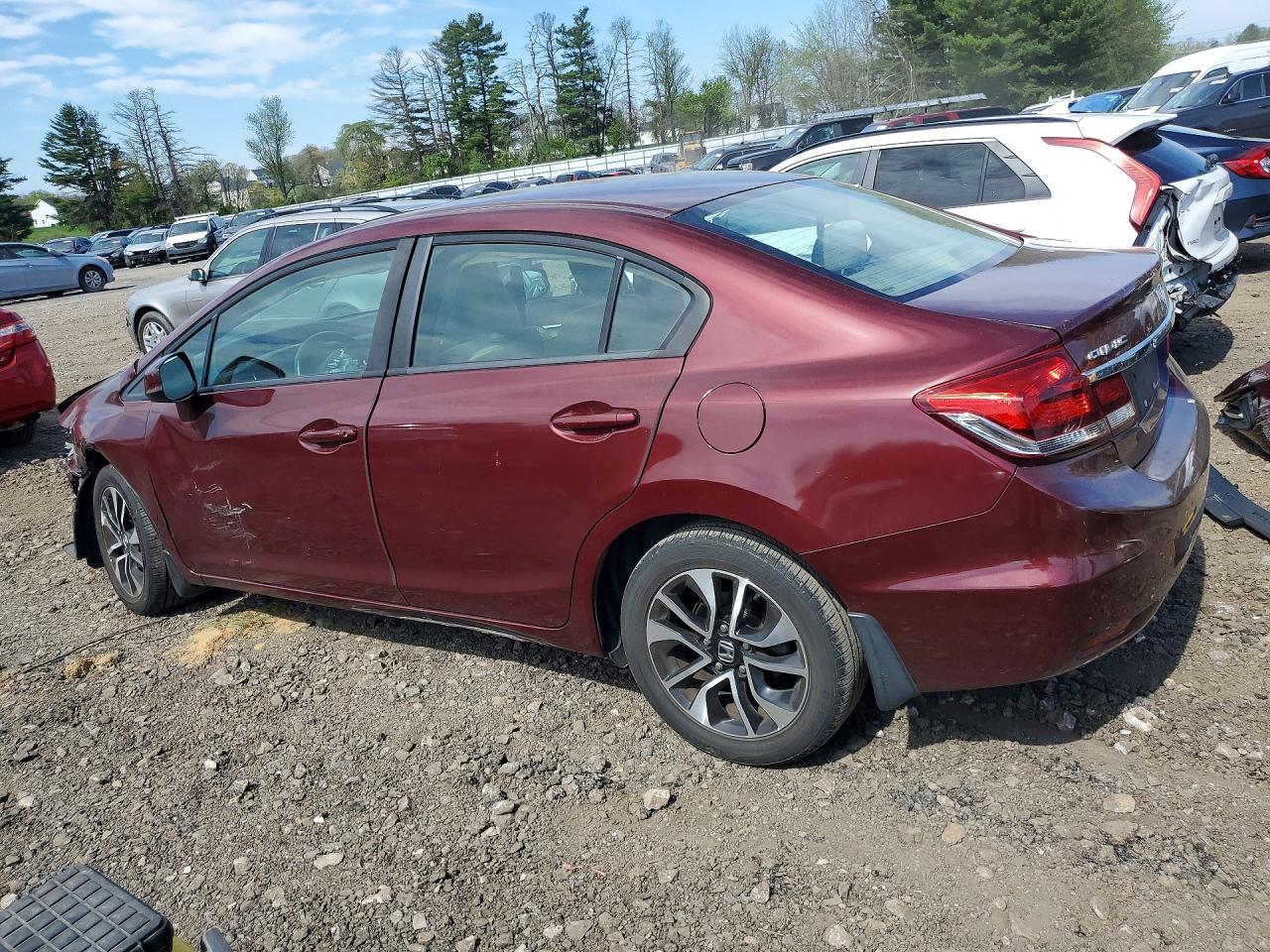 2013 Honda Civic Ex Maroon vin: 2HGFB2F8XDH526264