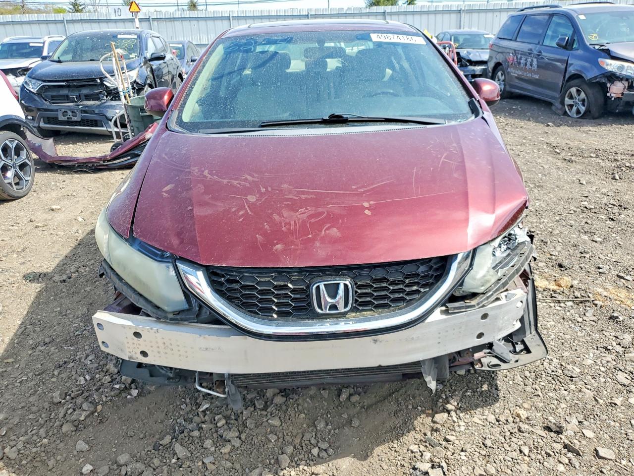 2013 Honda Civic Ex Maroon vin: 2HGFB2F8XDH526264