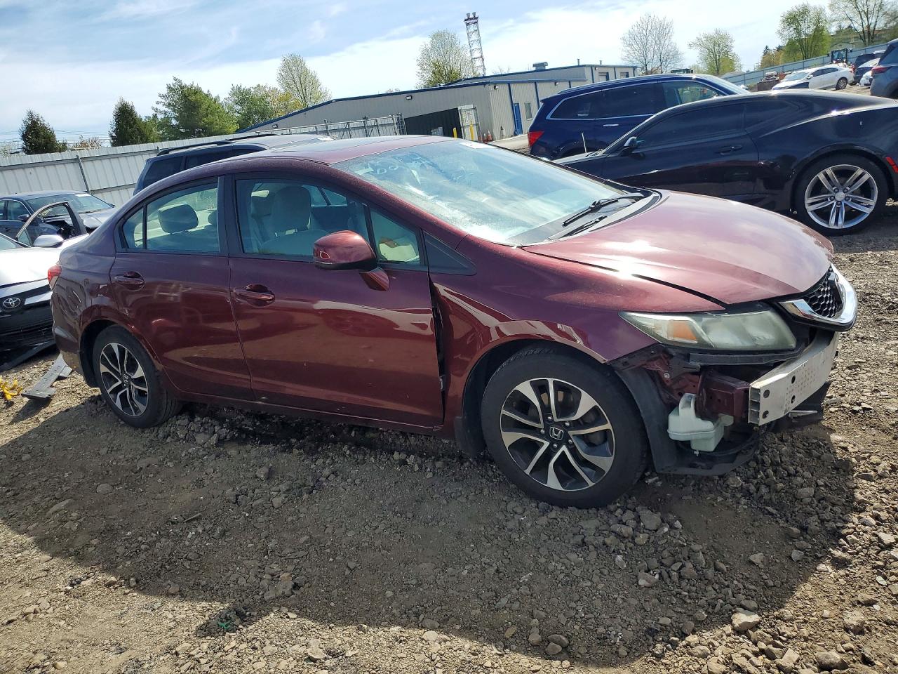 2013 Honda Civic Ex Maroon vin: 2HGFB2F8XDH526264