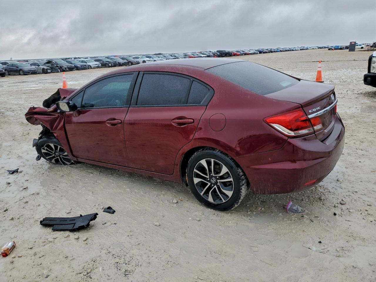 2013 Honda Civic Ex Maroon vin: 2HGFB2F8XDH535871