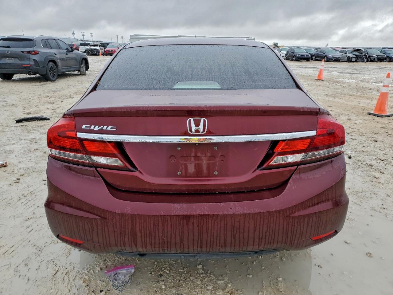 2013 Honda Civic Ex Maroon vin: 2HGFB2F8XDH535871