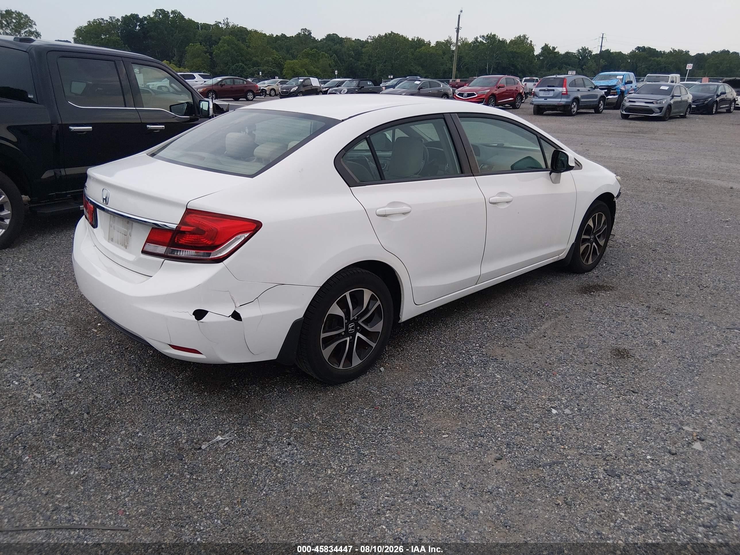 2013 Honda Civic Ex White vin: 2HGFB2F8XDH537541