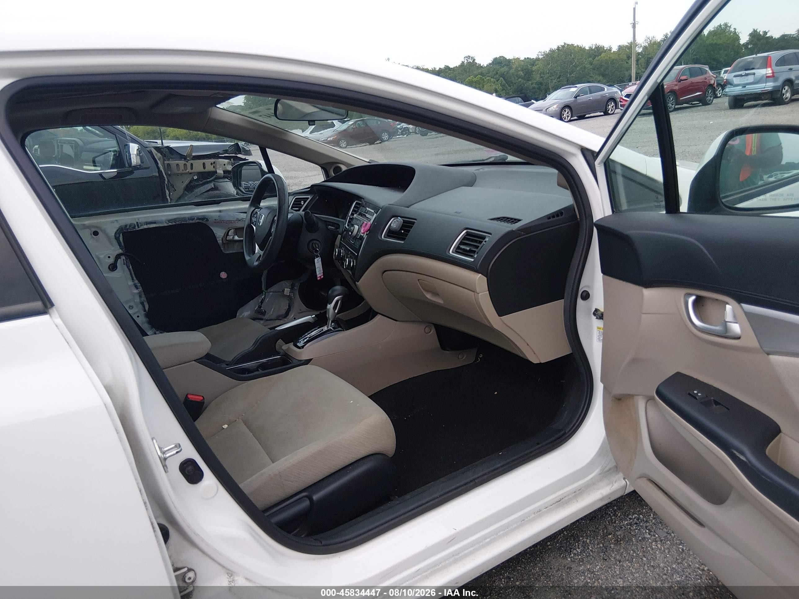 2013 Honda Civic Ex White vin: 2HGFB2F8XDH537541