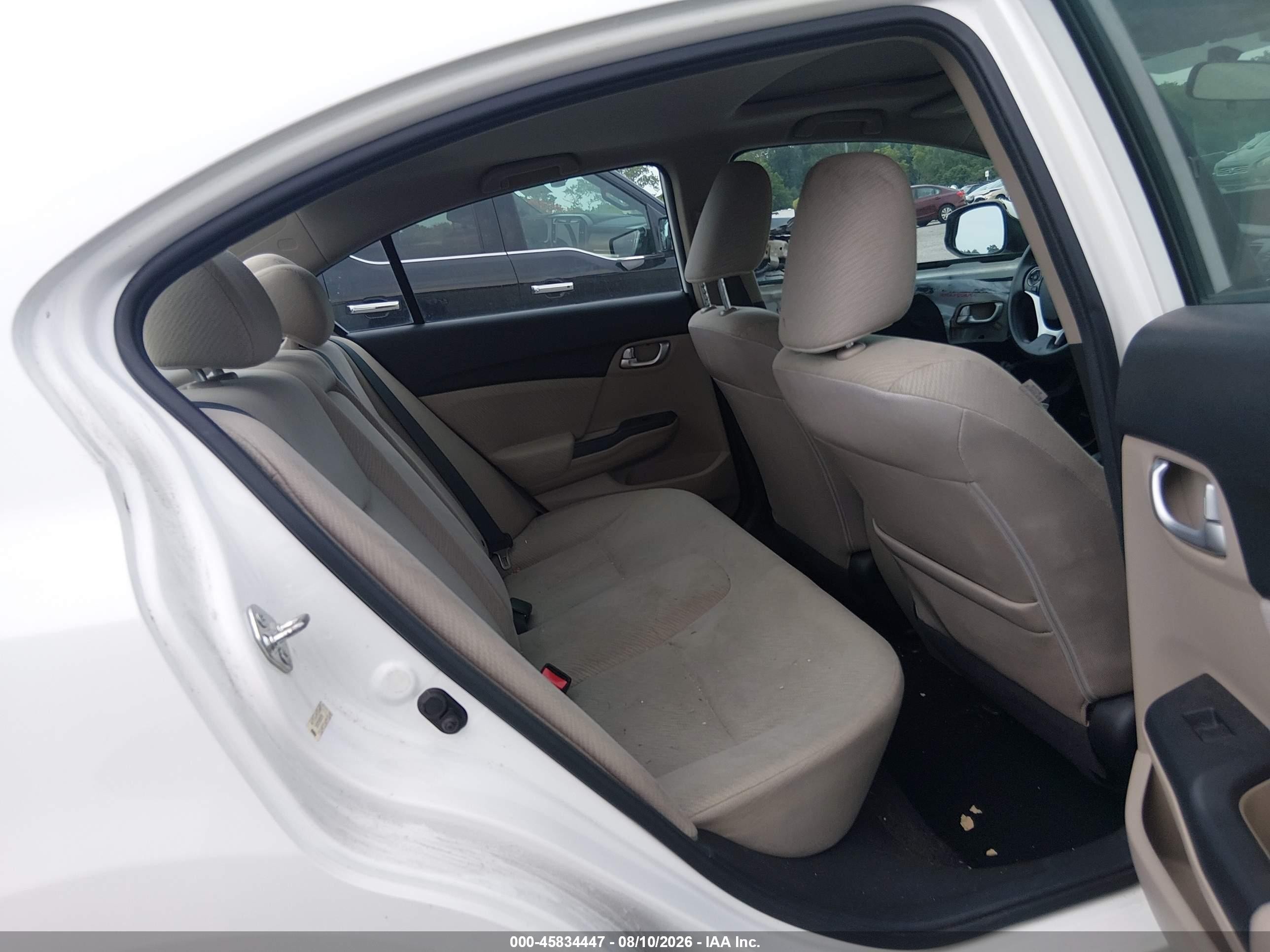 2013 Honda Civic Ex White vin: 2HGFB2F8XDH537541