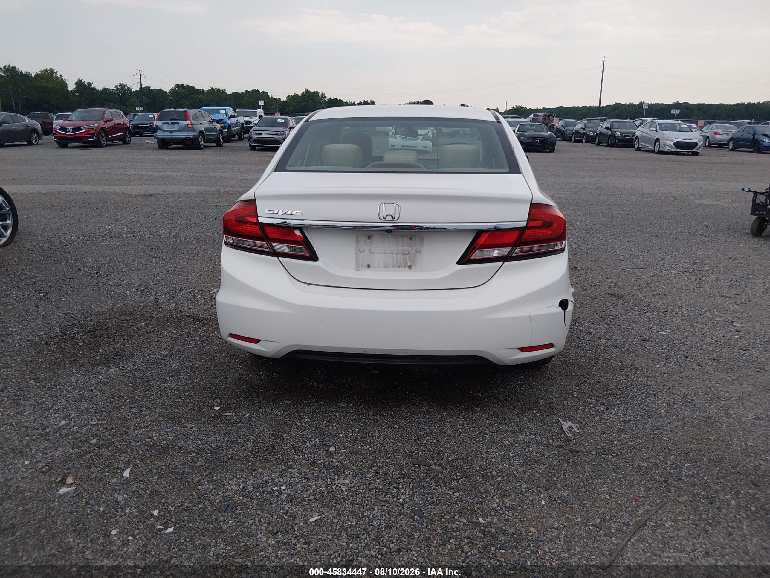 2013 Honda Civic Ex White vin: 2HGFB2F8XDH537541