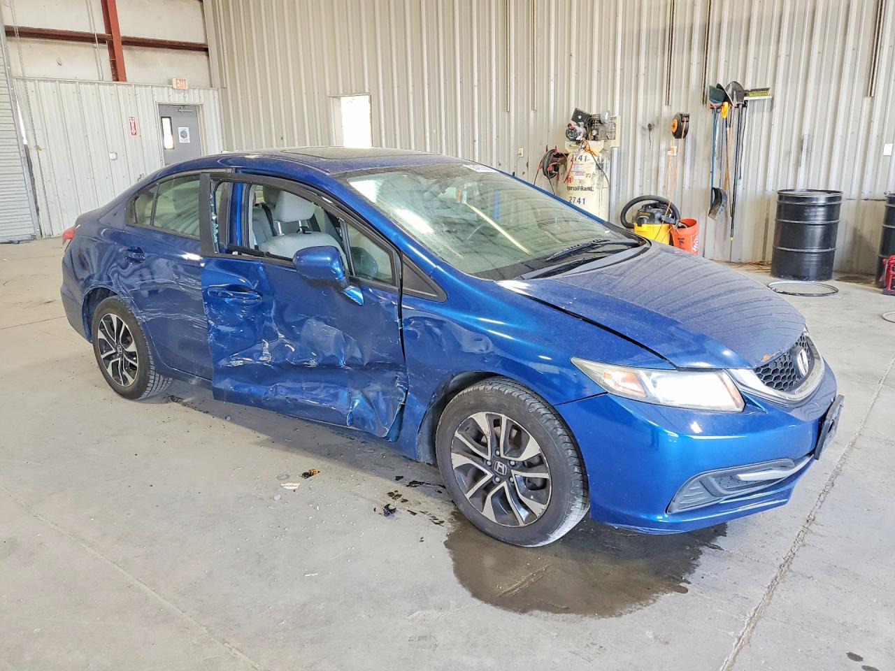 2015 Honda Civic Ex Синий vin: 2HGFB2F8XFH506096