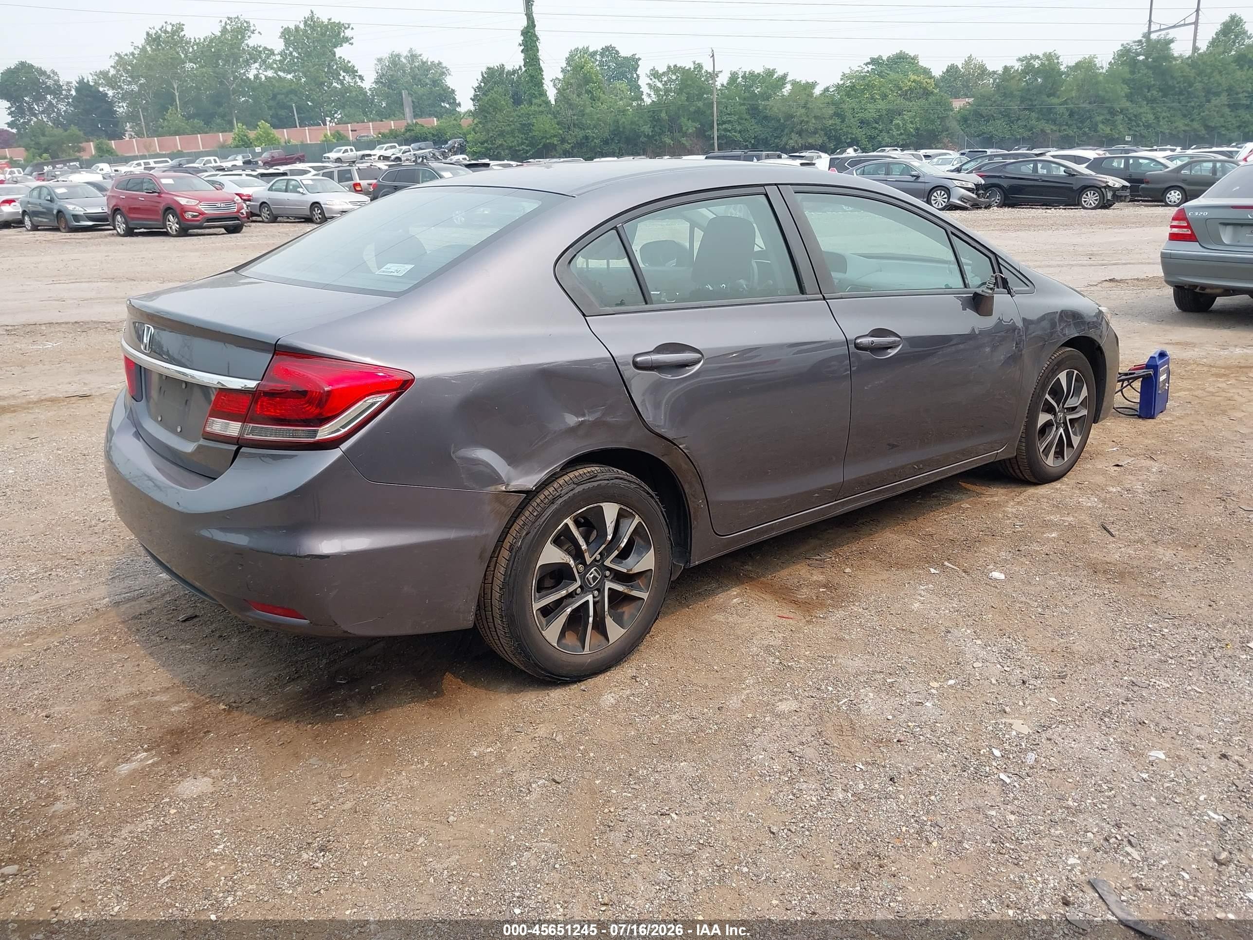 2015 Honda Civic Ex Gray vin: 2HGFB2F8XFH555542