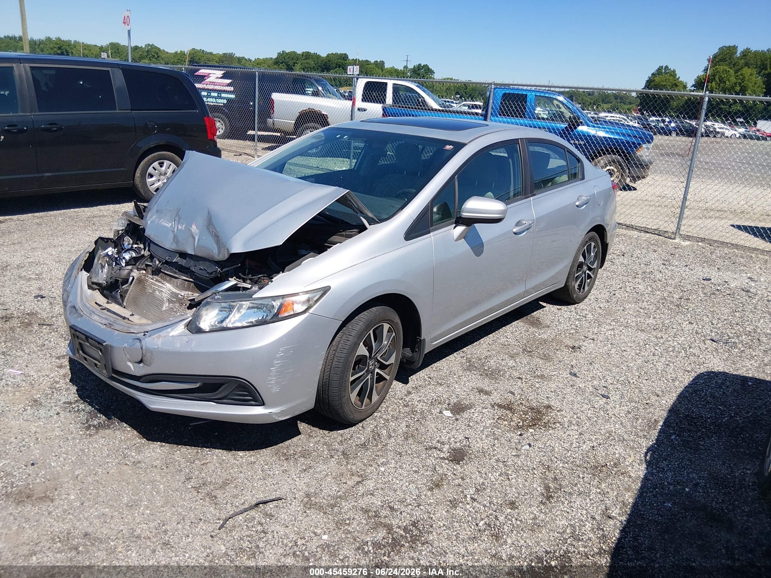 2015 Honda Civic Ex Silver vin: 2HGFB2F8XFH564354