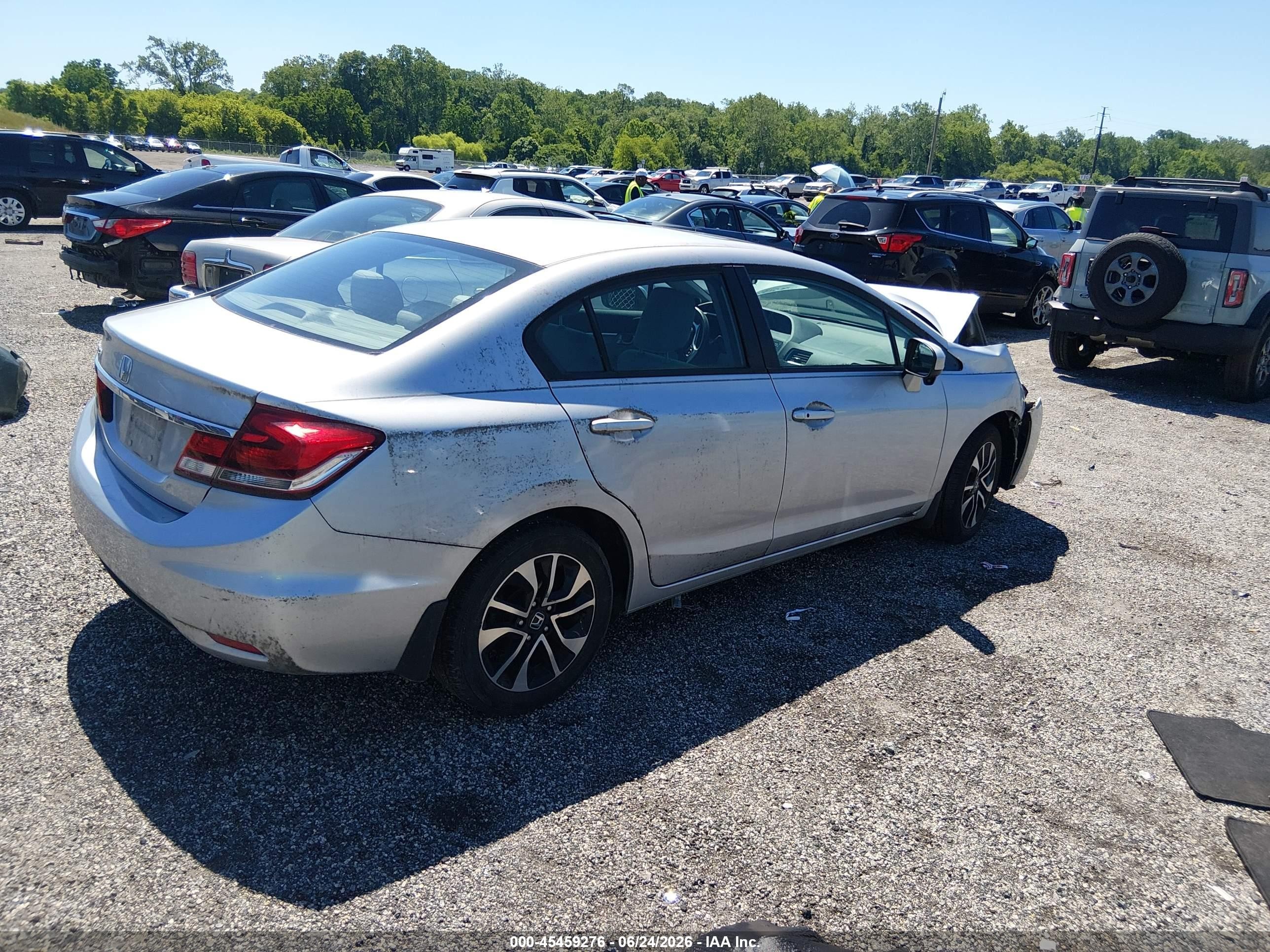 2015 Honda Civic Ex Silver vin: 2HGFB2F8XFH564354