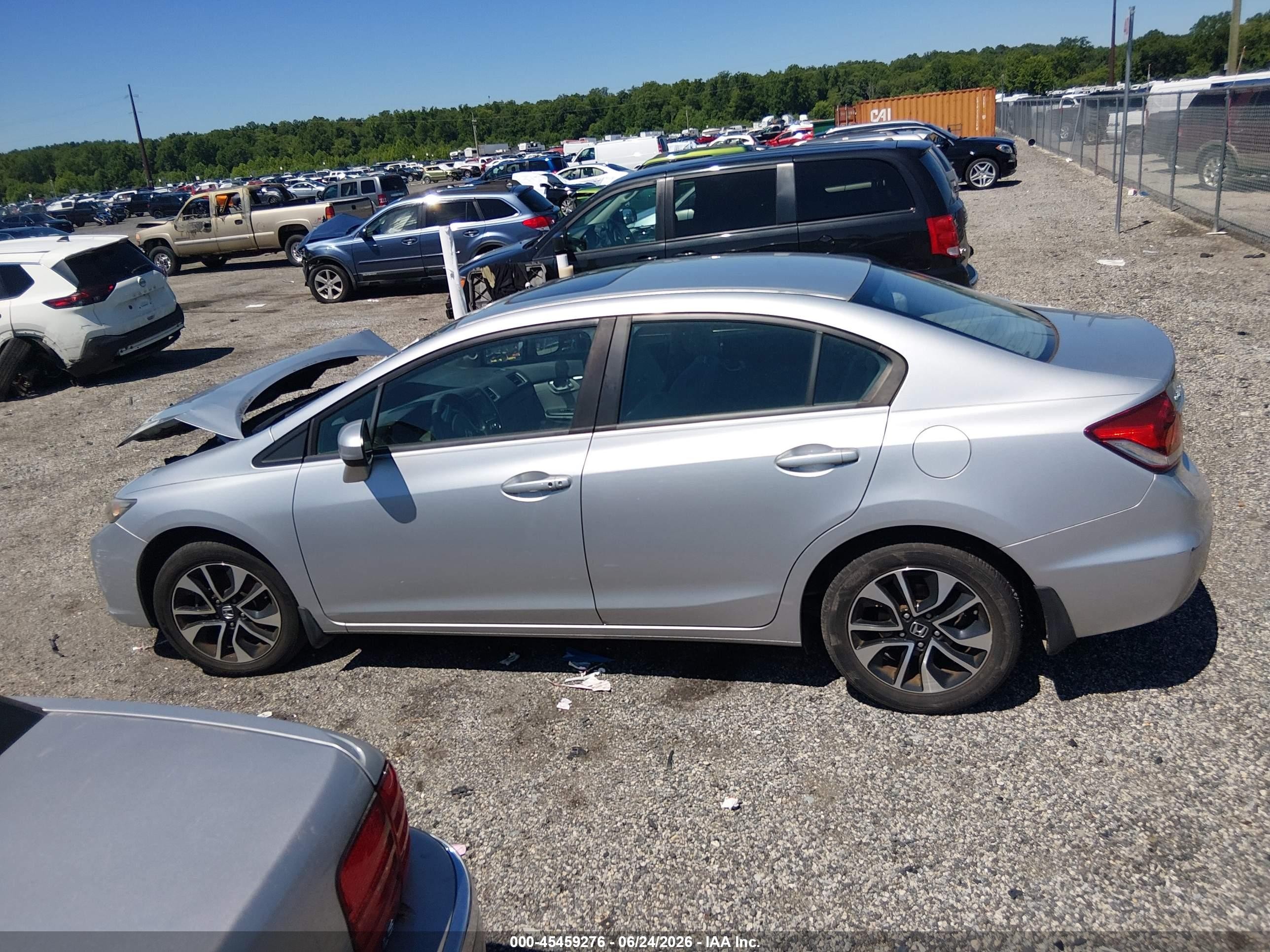 2015 Honda Civic Ex Silver vin: 2HGFB2F8XFH564354