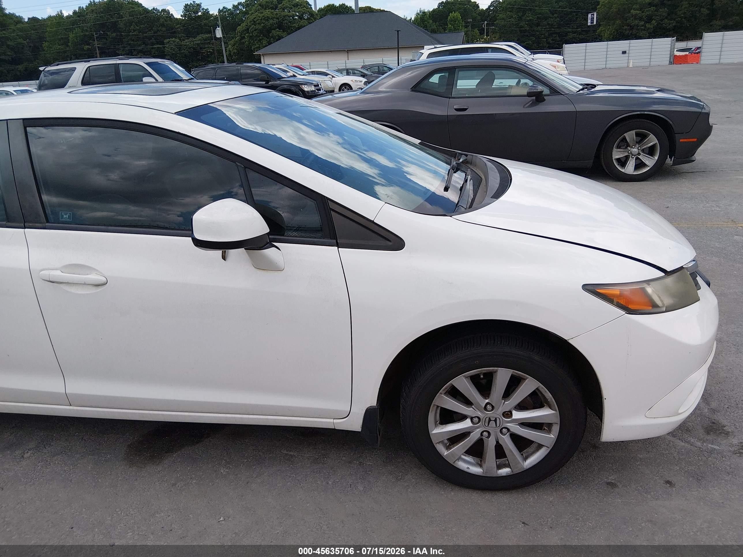 2012 Honda Civic Sdn Ex-l White vin: 2HGFB2F90CH532534