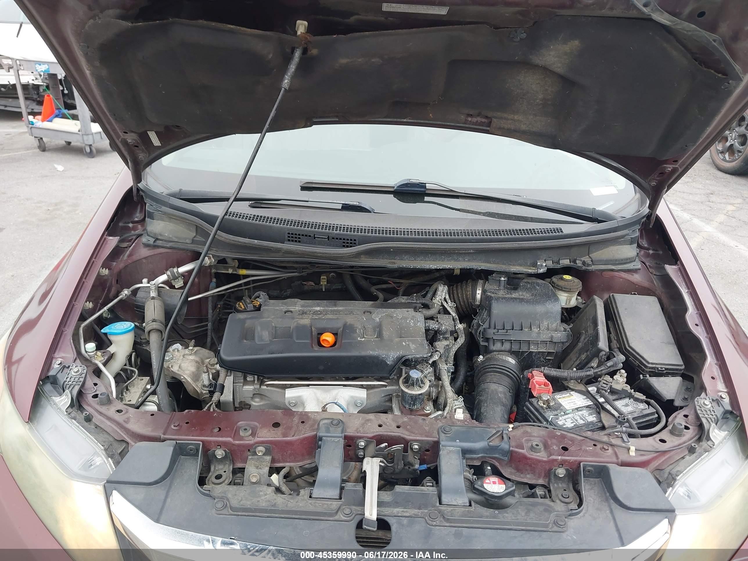 2012 Honda Civic Ex-l Burgundy vin: 2HGFB2F90CH543436