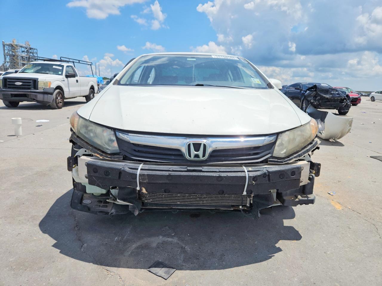 2012 Honda Civic Exl White vin: 2HGFB2F90CH545736