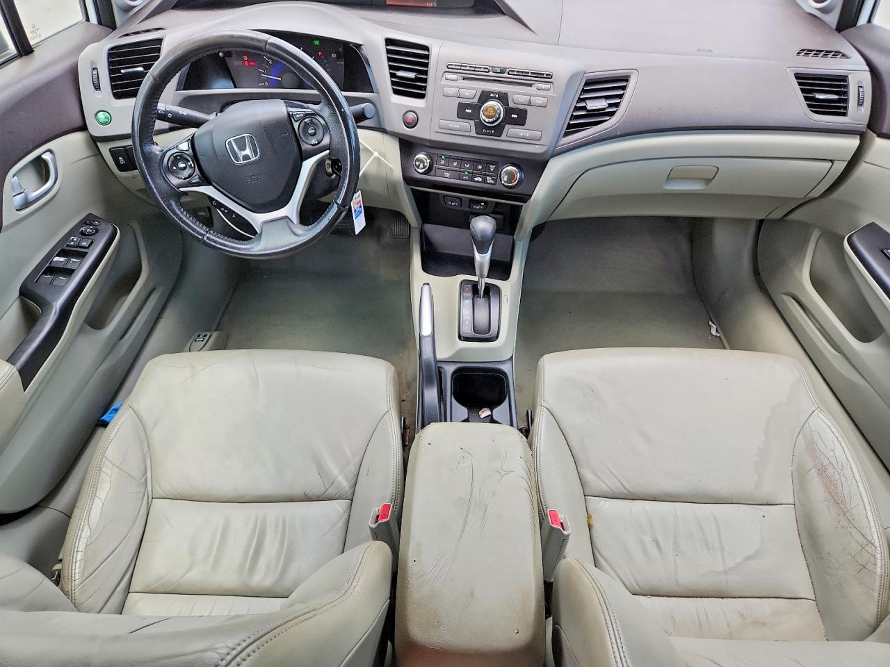 2012 Honda Civic Exl White vin: 2HGFB2F90CH545736