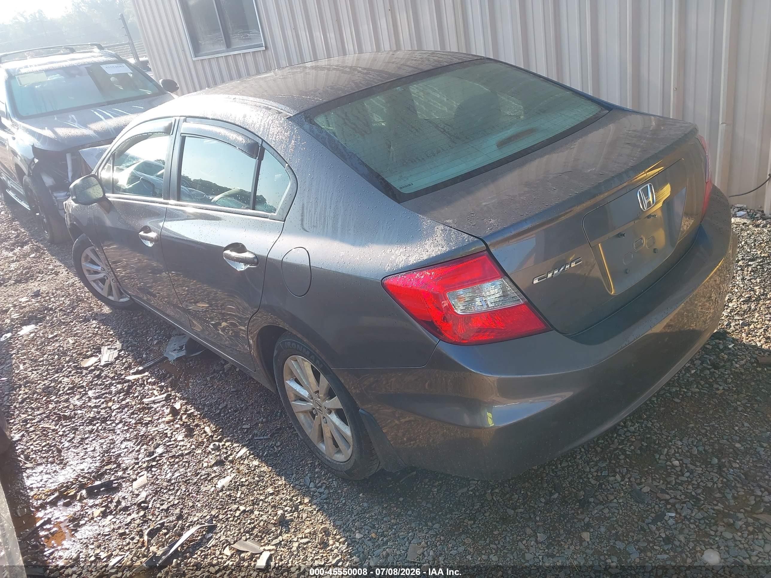 2012 Honda Civic Ex-l Серый vin: 2HGFB2F90CH550287